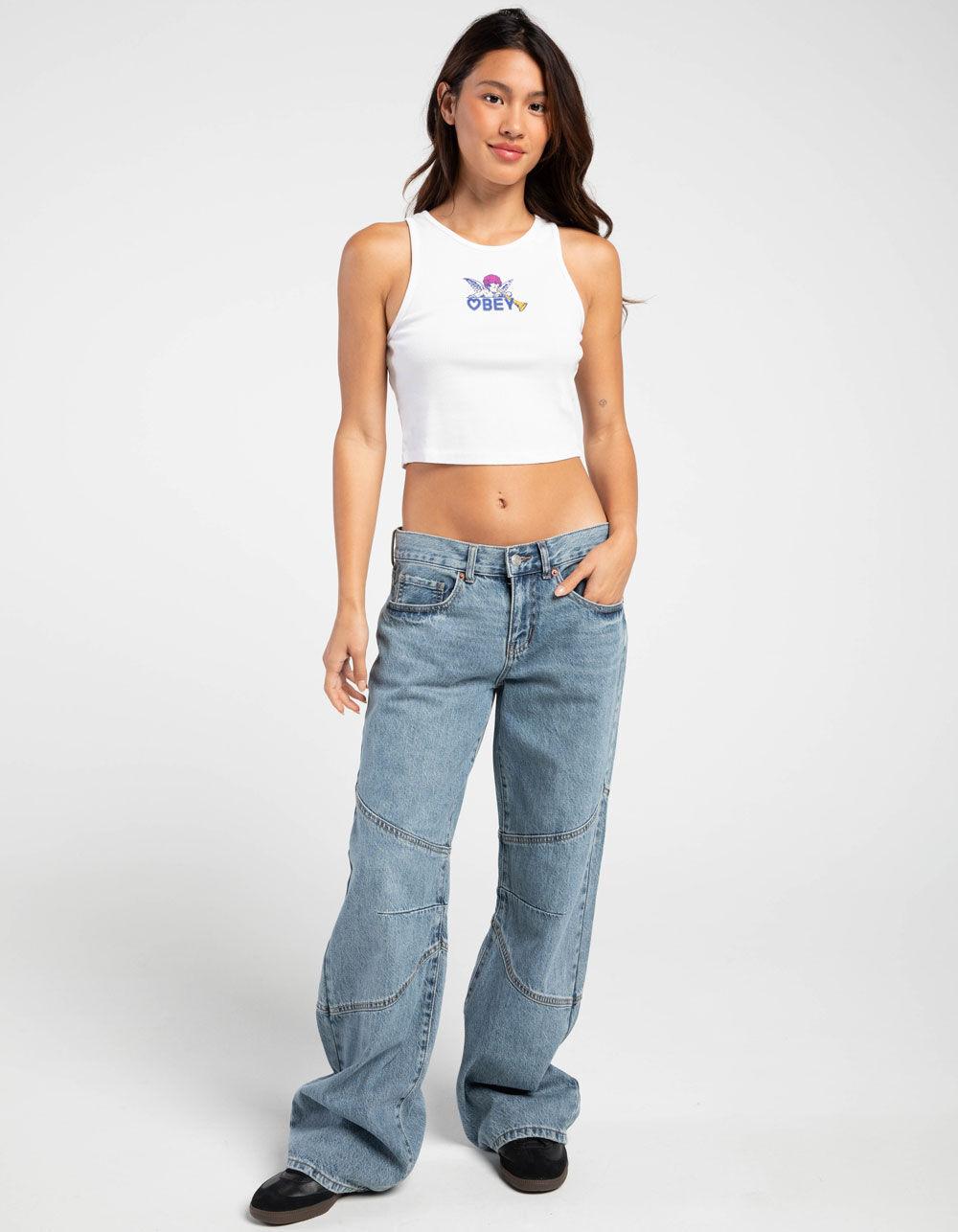 OBEY Cherub Heart Womens Tank Top - WHITE Product Image