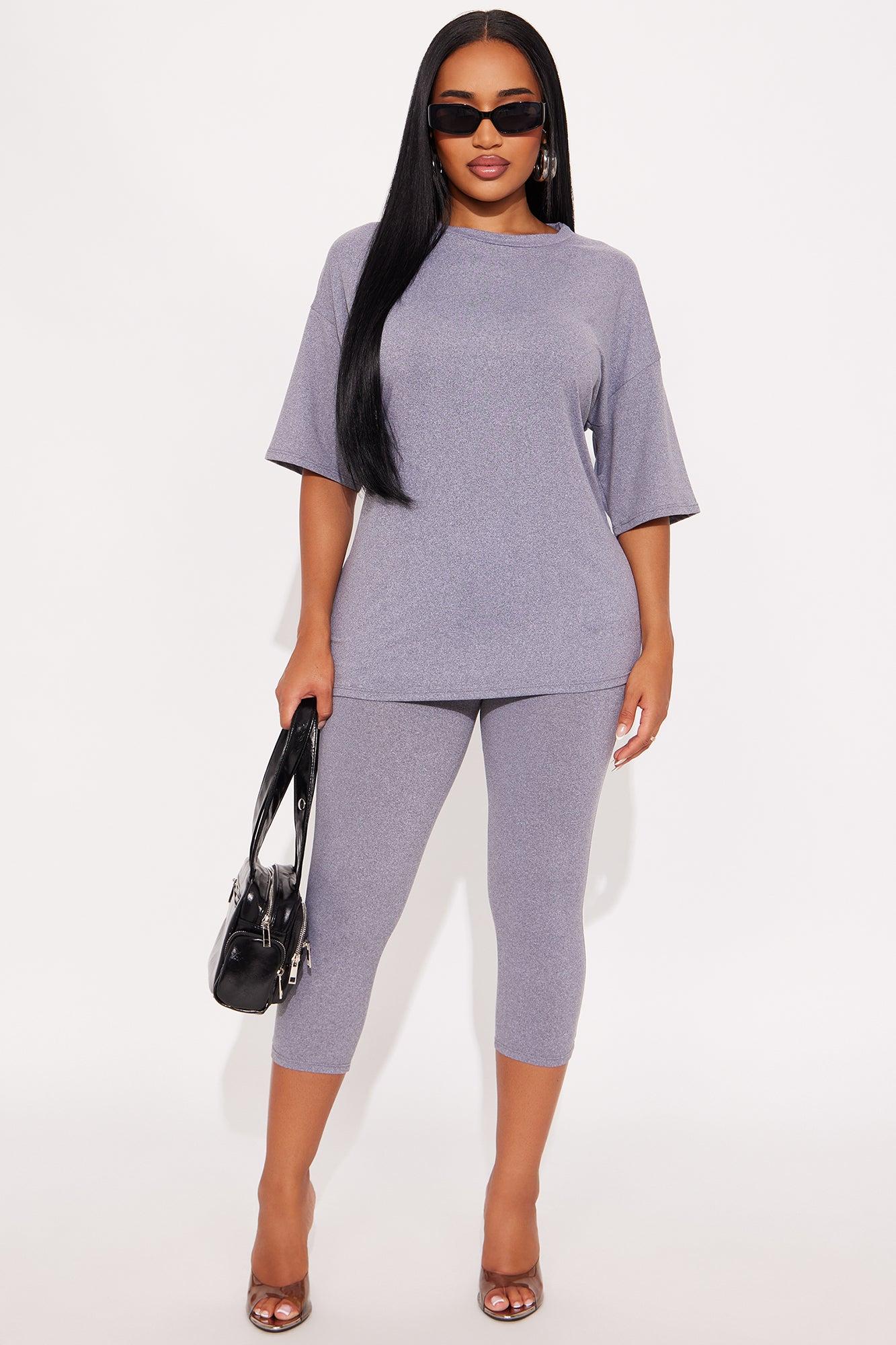 Weekend Vibes Capri Set - Heather Grey Female Product Image