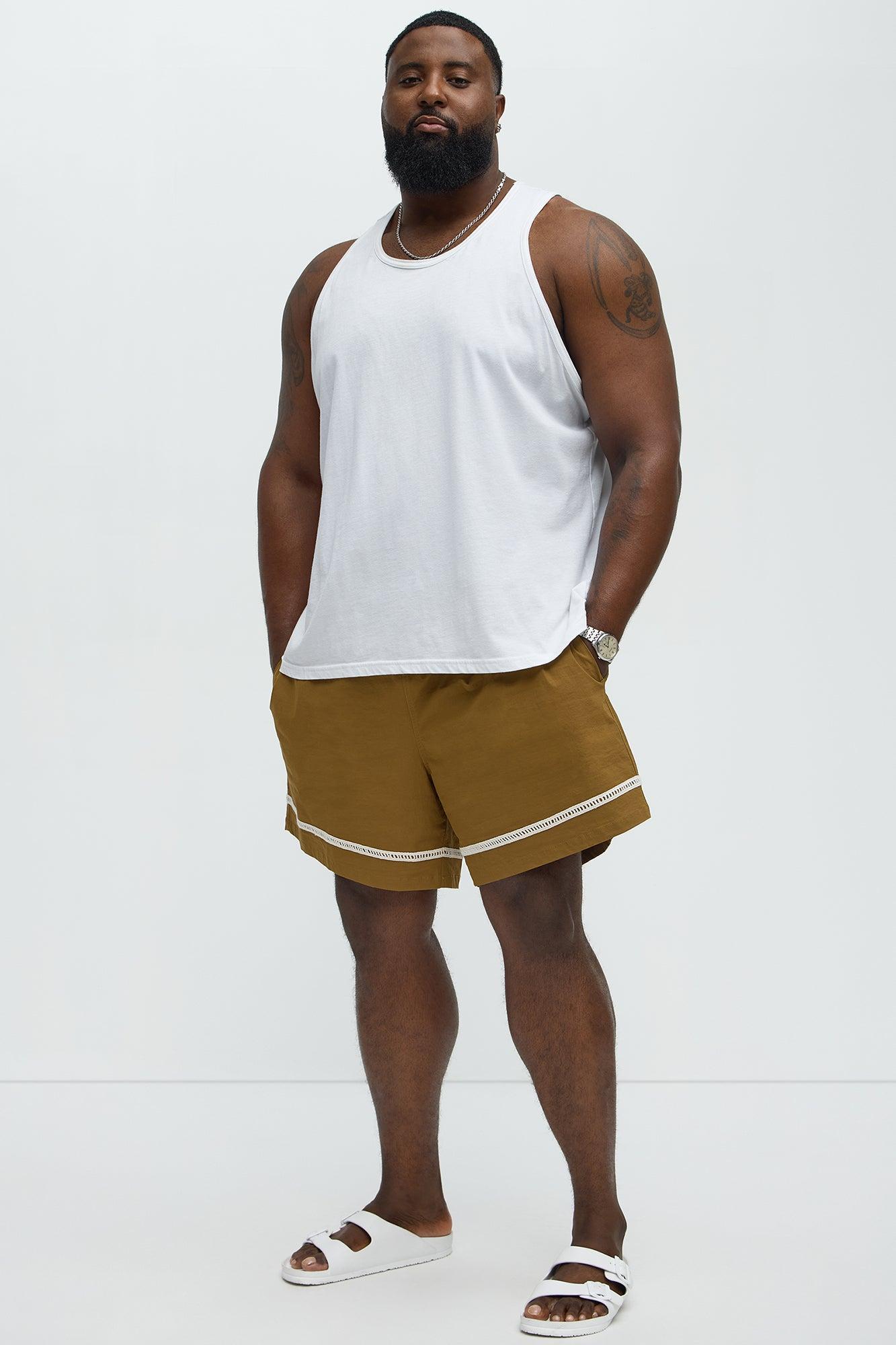 Coastal Applique Swim Classic Trunk - Brown Product Image