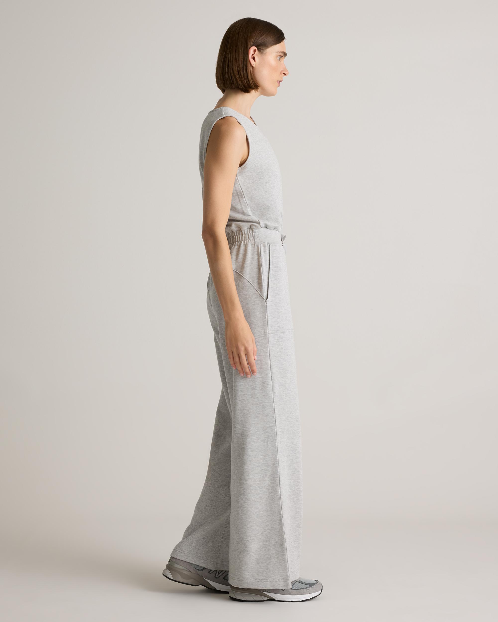 Quince | Women's SuperSoft Fleece Sleeveless Wide Leg Jumpsuit Lenzing Modal Product Image