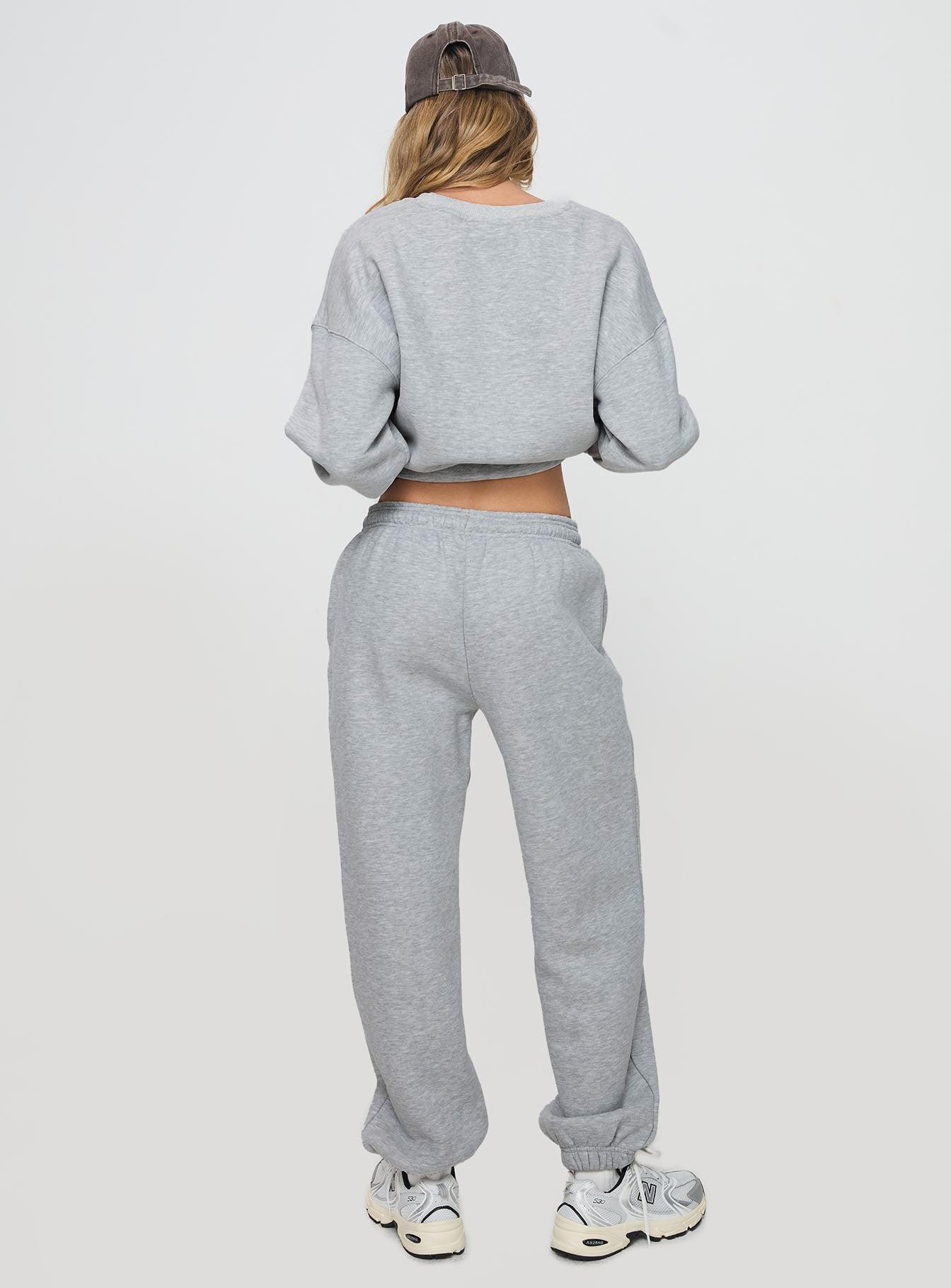 Dream Fleece Ankle Cuff Sweatpants Grey Marle Product Image