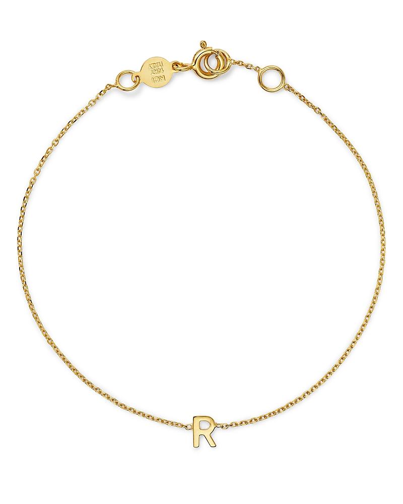 Womens 14K Yellow Gold Initial Charm Bracelet Product Image