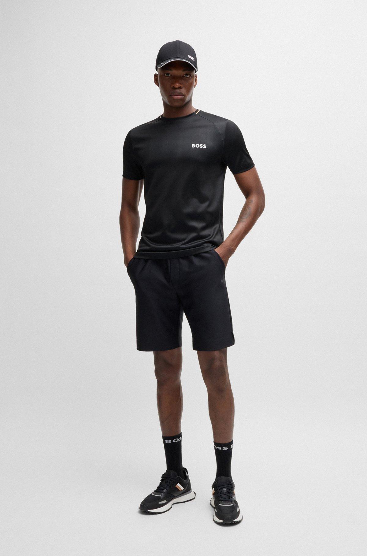 Slim-fit T-shirt with popcorn stripe fabric Product Image