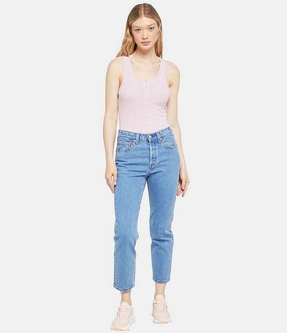 Levi's® 501® Original Mid Rise Fitted Cropped Jeans Product Image