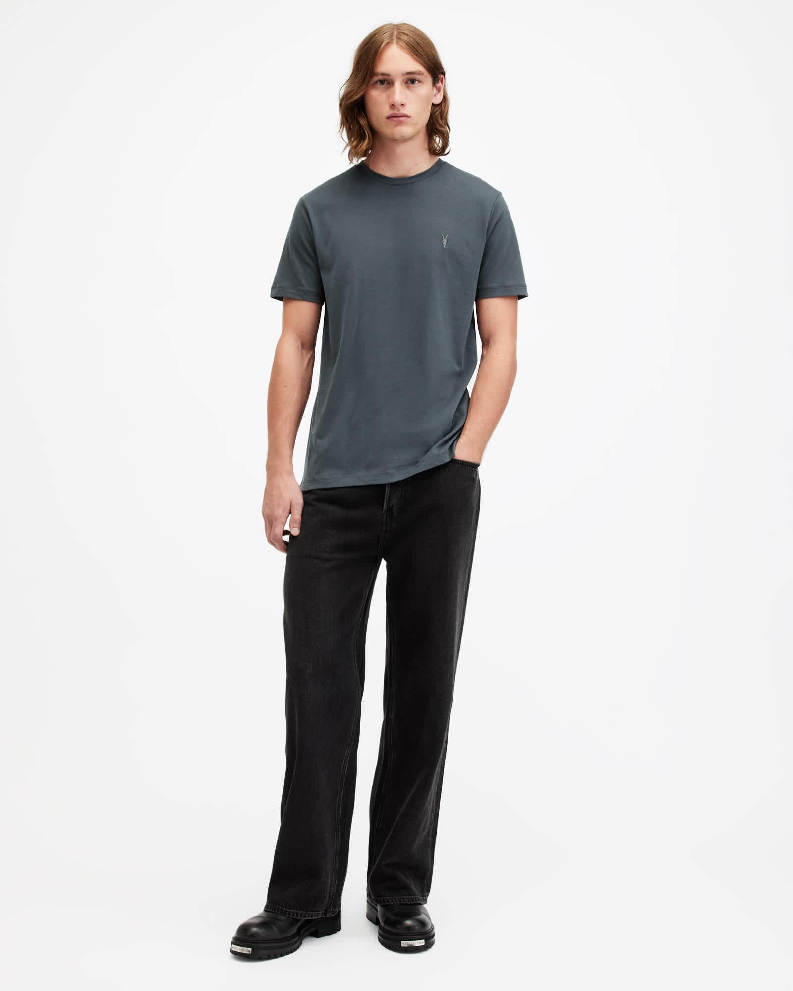 Brace Brushed Cotton Crew Neck T-Shirt Product Image