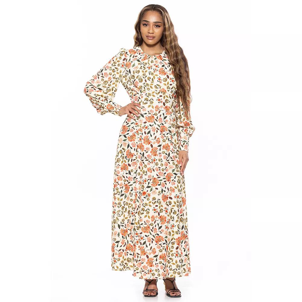 Women's ALEXIA ADMOR Yesenia Flowy Long Sleeve Maxi Dress,  Product Image