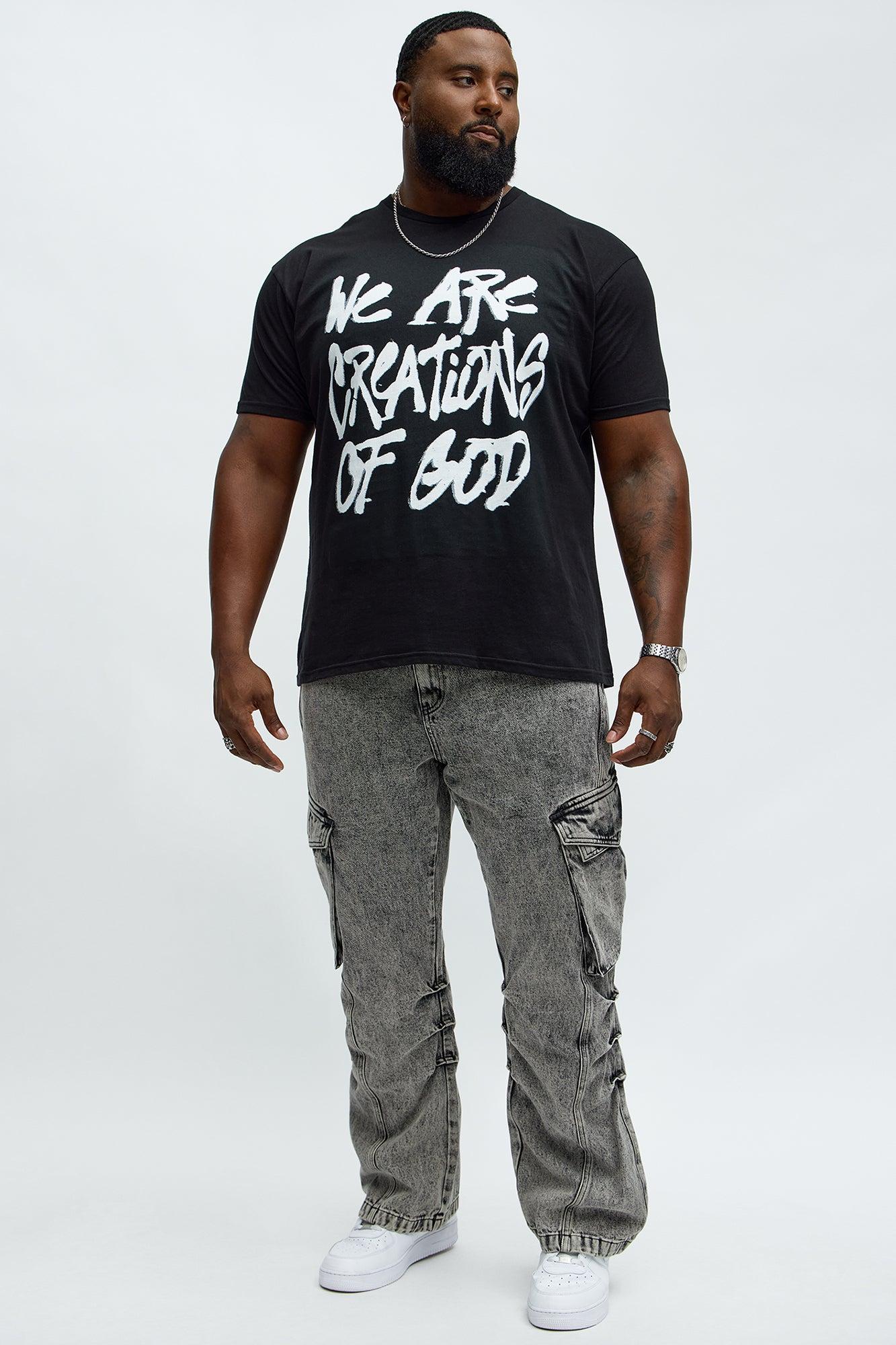 Stacked Slim Flare Street Edge Cargo Jeans - Black Wash Product Image