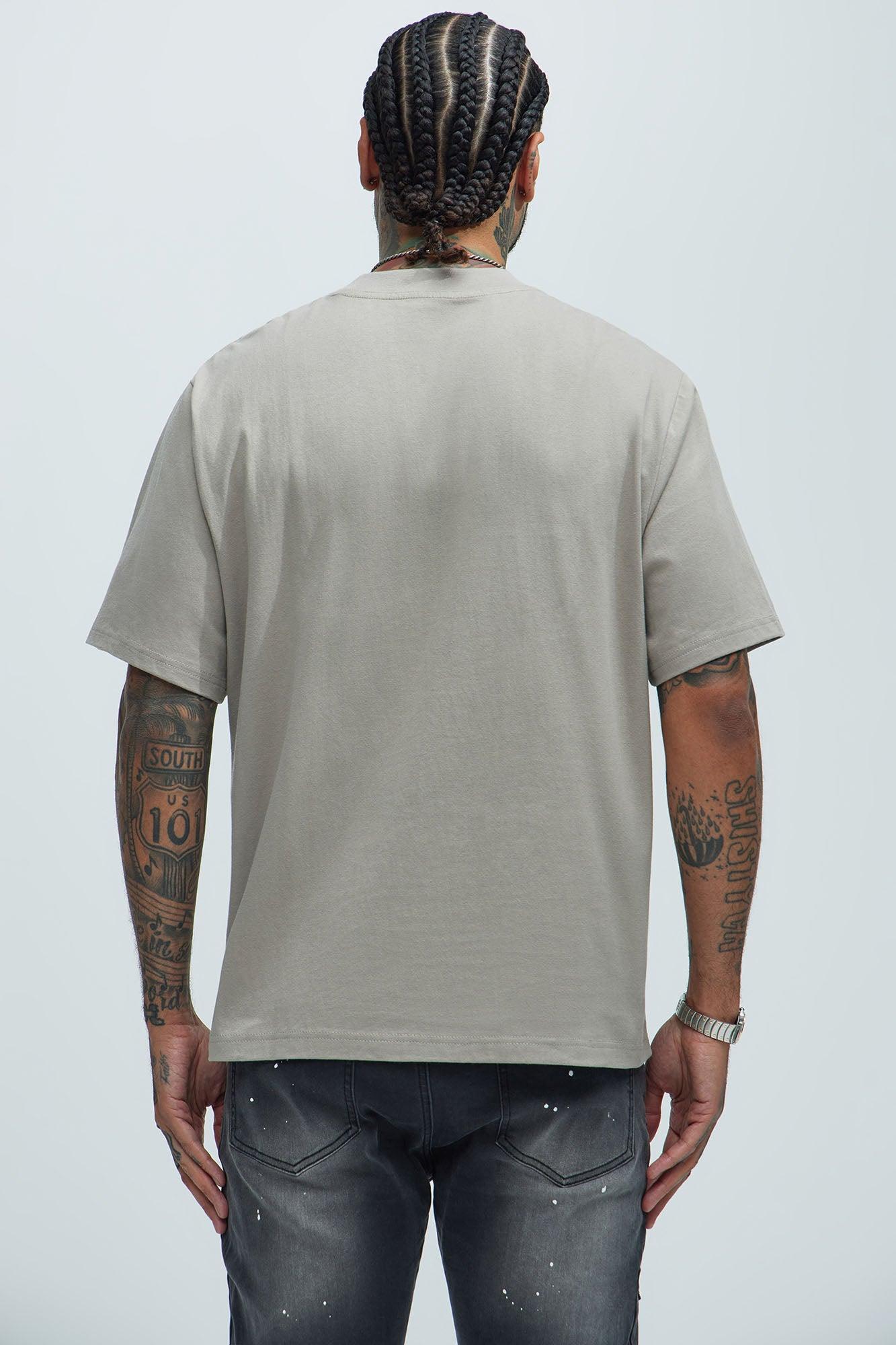 Oversized Heavyweight Short Sleeve Tee - Taupe Product Image