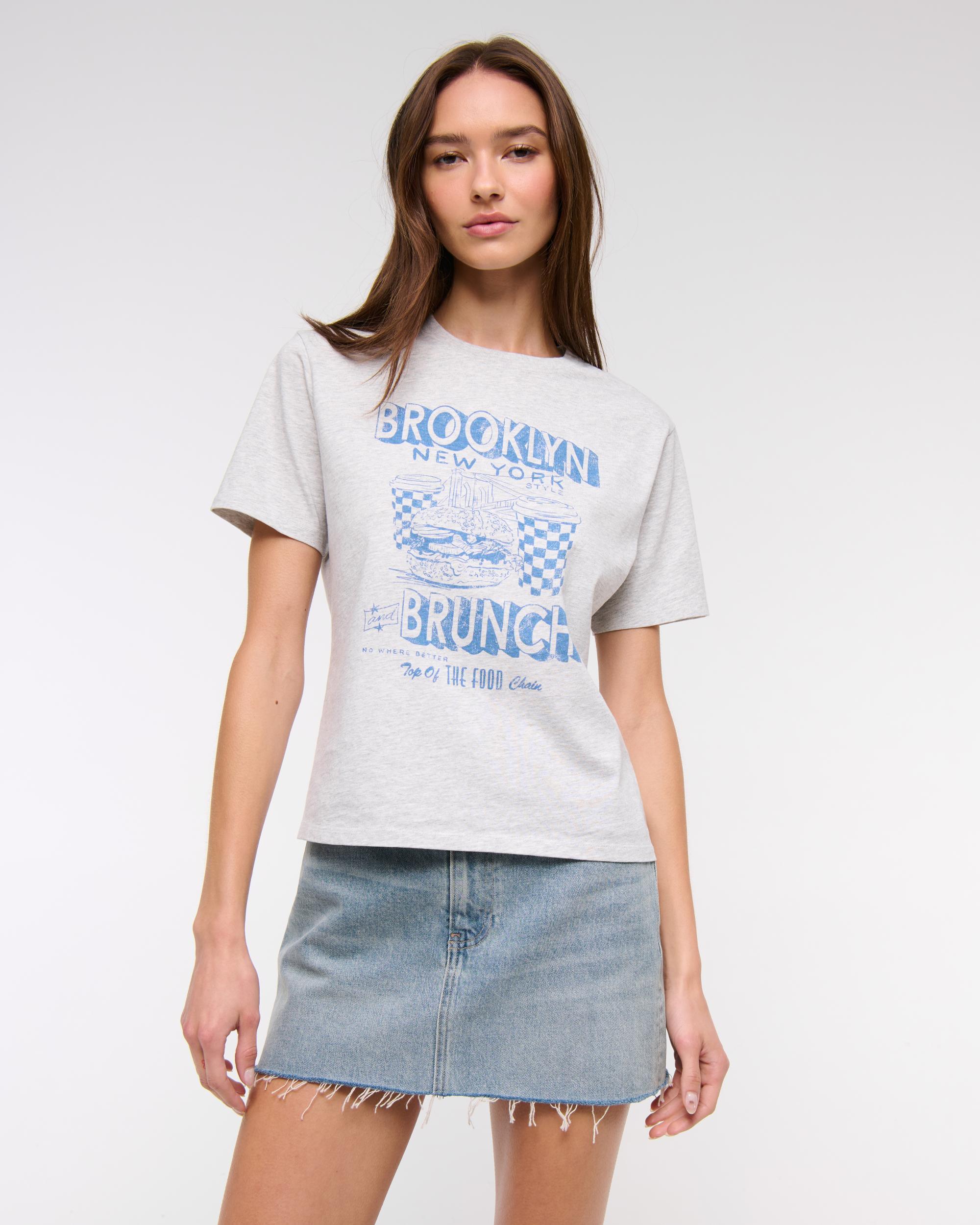 Short-Sleeve Brooklyn Brunch Graphic Relaxed Tee Product Image