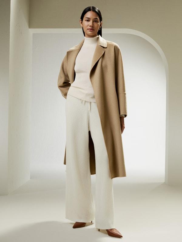 Double-faced Wool-blend Robe Coat Product Image