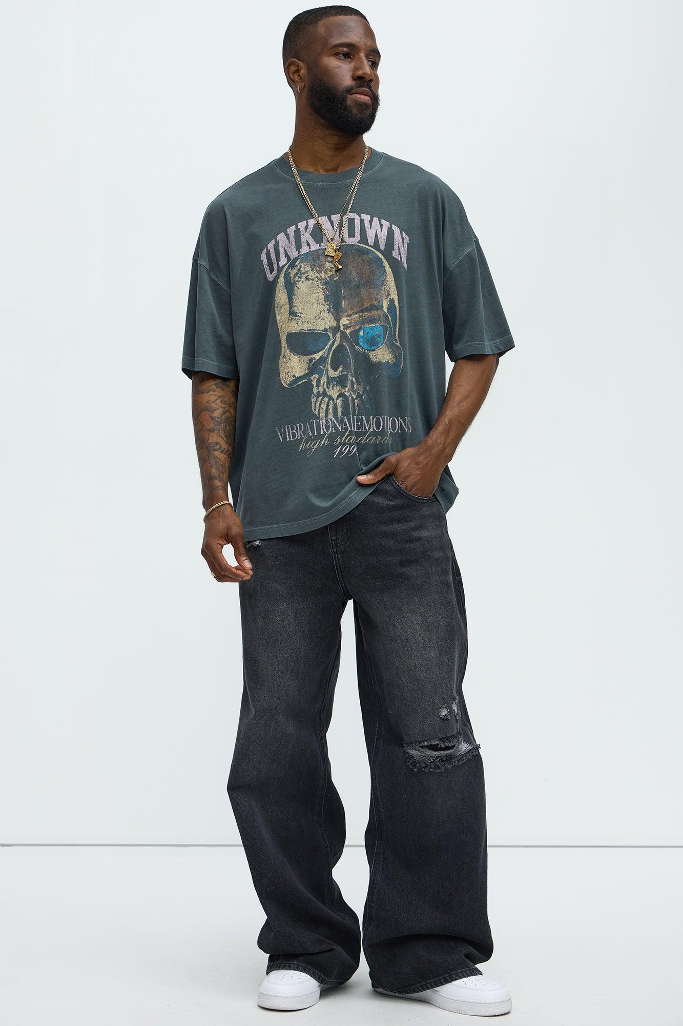 Unknown High Standards Oversized Short Sleeve Tee - Grey Product Image