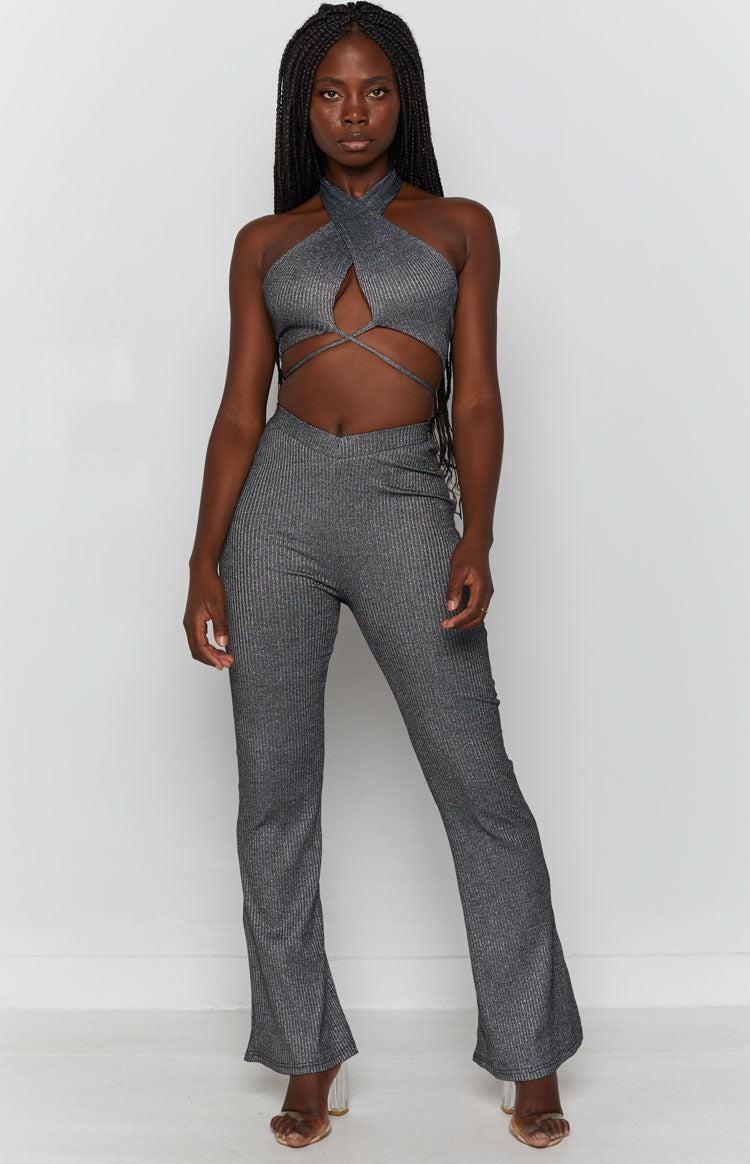 Cher Rib Pants Black Product Image