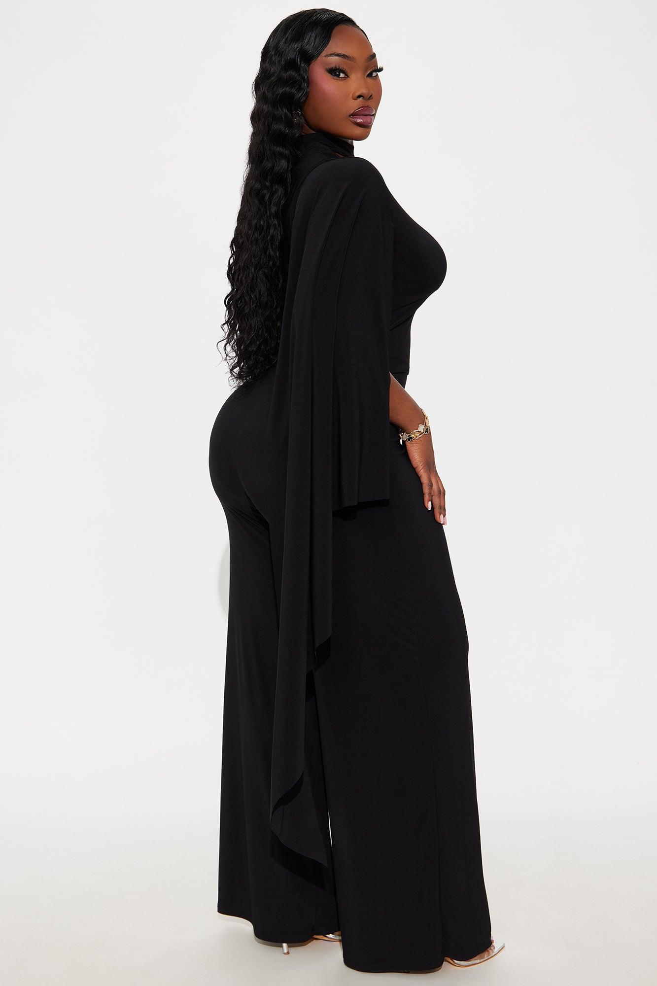 Mariah One Shoulder Pant Set - Black Female Product Image