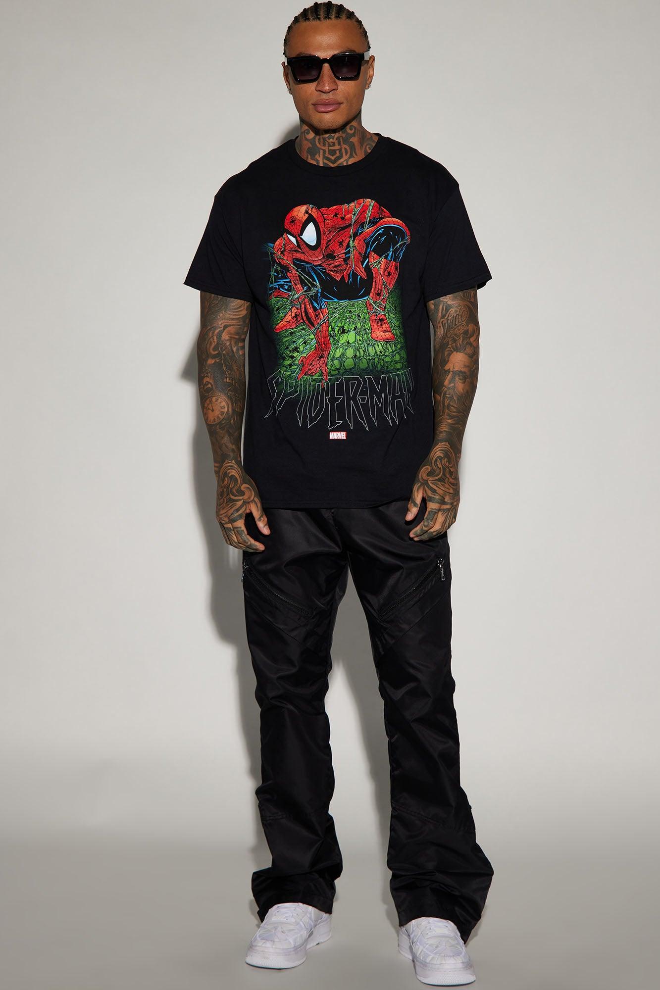 Spiderman Webs Short Sleeve Tee - Black Product Image