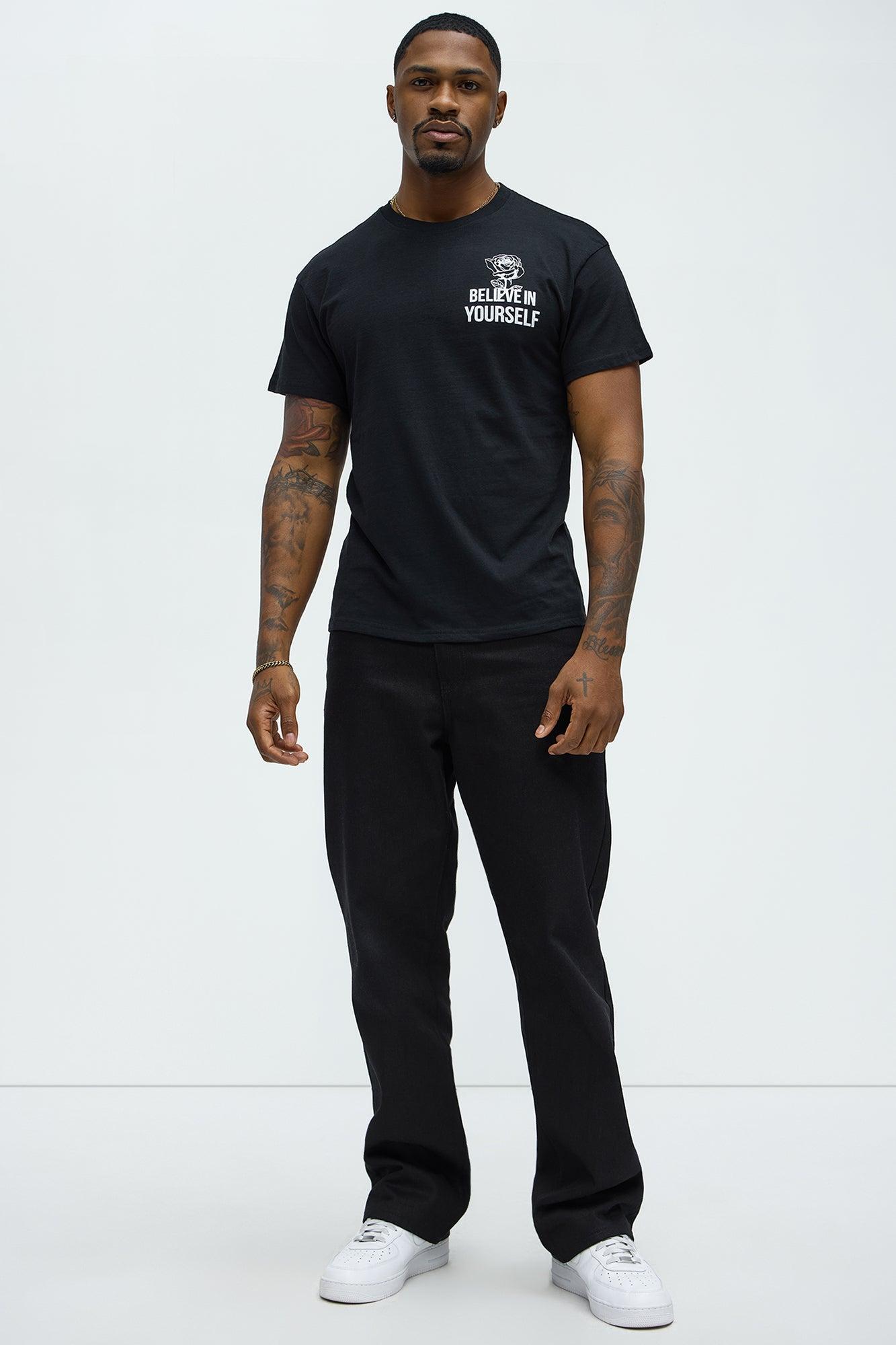Believe In Yourself Short Sleeve Tee - Black Product Image