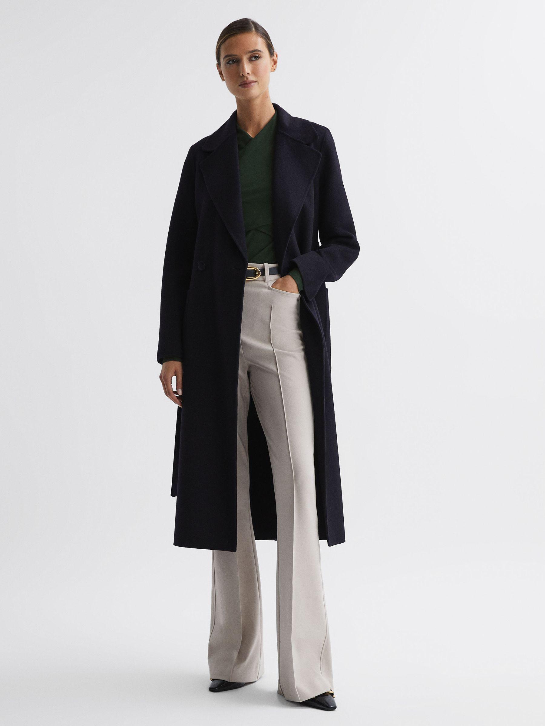 Fitted Long Sleeve Wrap Top in Green Product Image