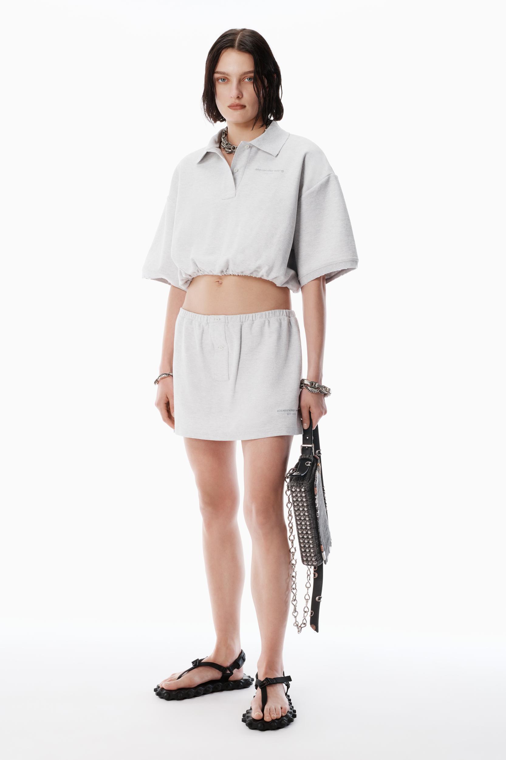 Light Grey Deconstructed Miniskirt Product Image