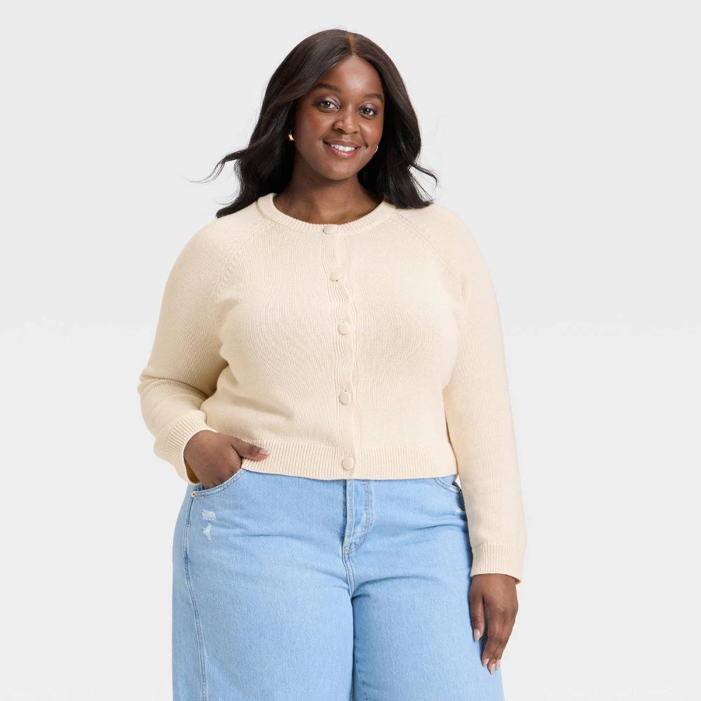 Women's Button-Down Cardigan Sweater - Universal Thread™ Black 4X Product Image