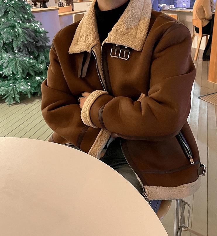 RT No. 6346 SUEDE FLEECE STAND COLLAR JK Product Image