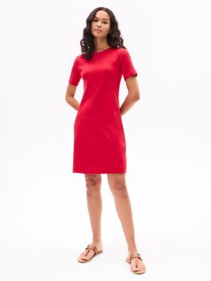 Slim Fit Solid Short-Sleeve Dress Product Image