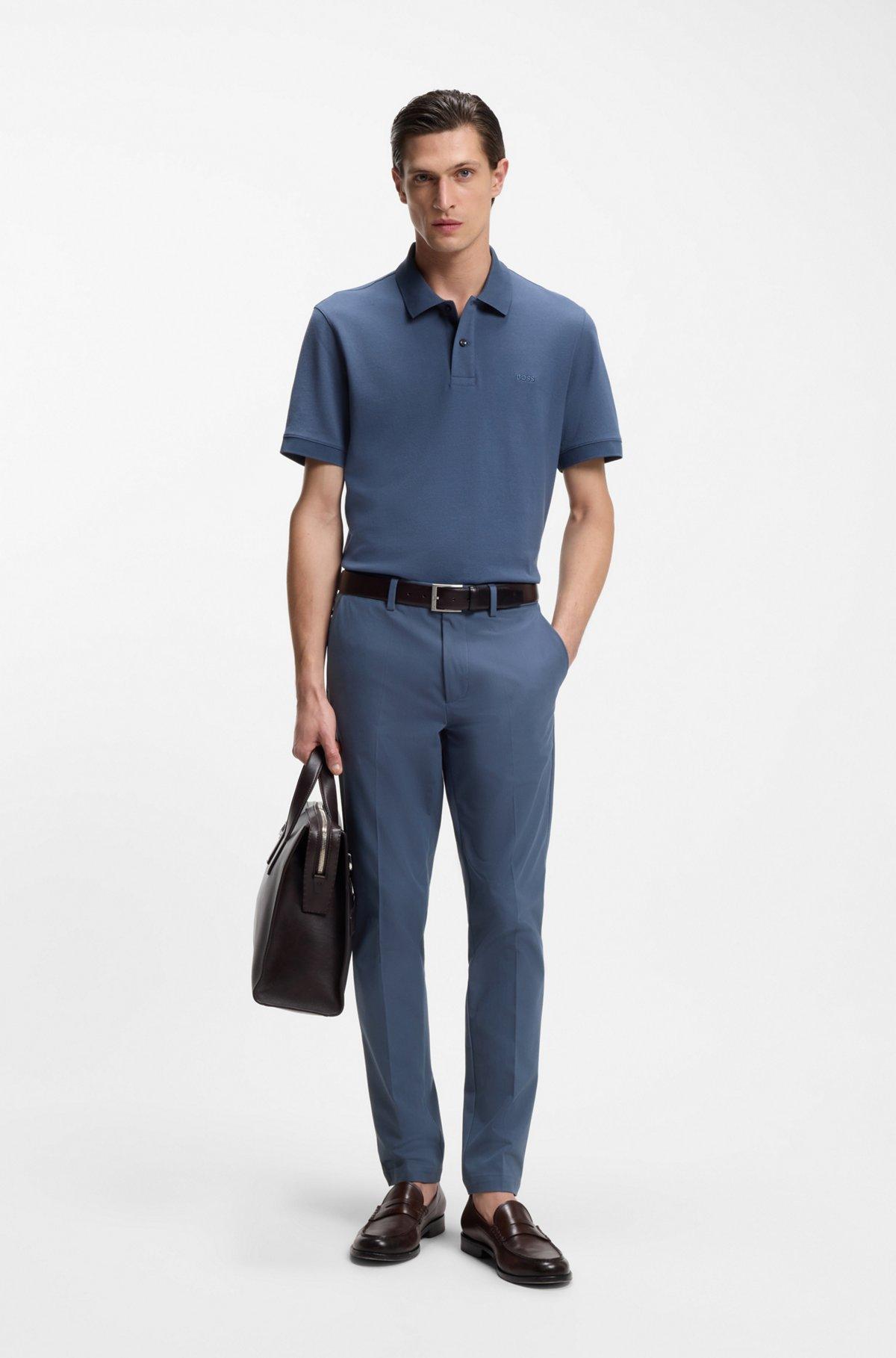 Slim-fit pants in cotton-blend twill Product Image