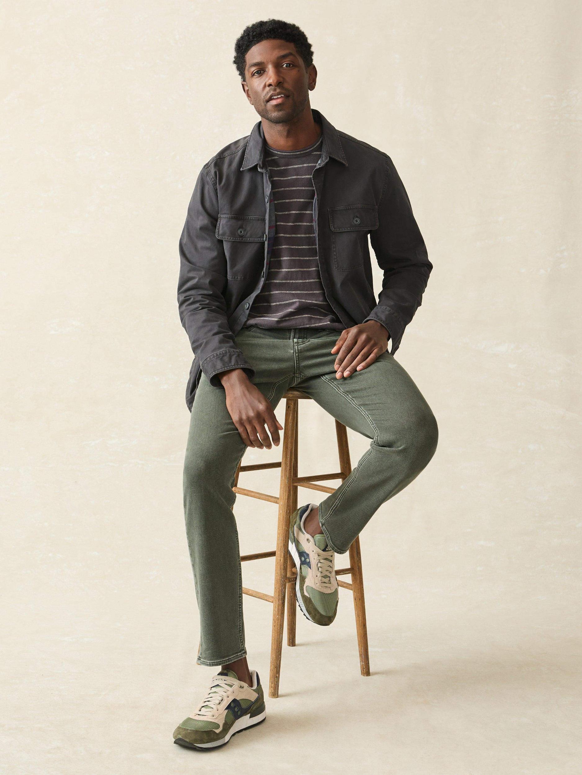 Stretch Terry 5-Pocket Pant - Fall Olive Male Product Image