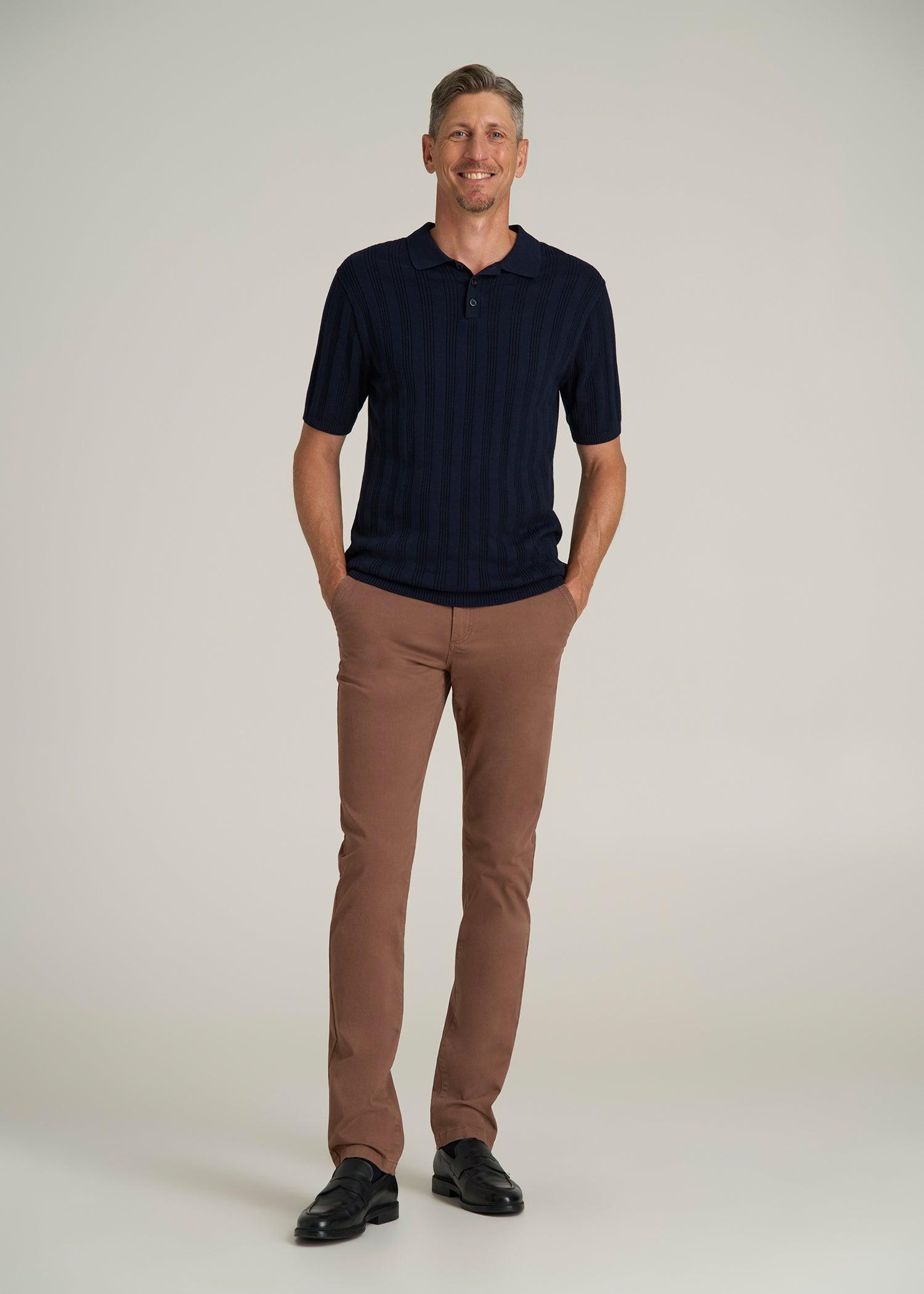 Carman TAPERED Chinos for Tall Men in Otter Brown Male Product Image