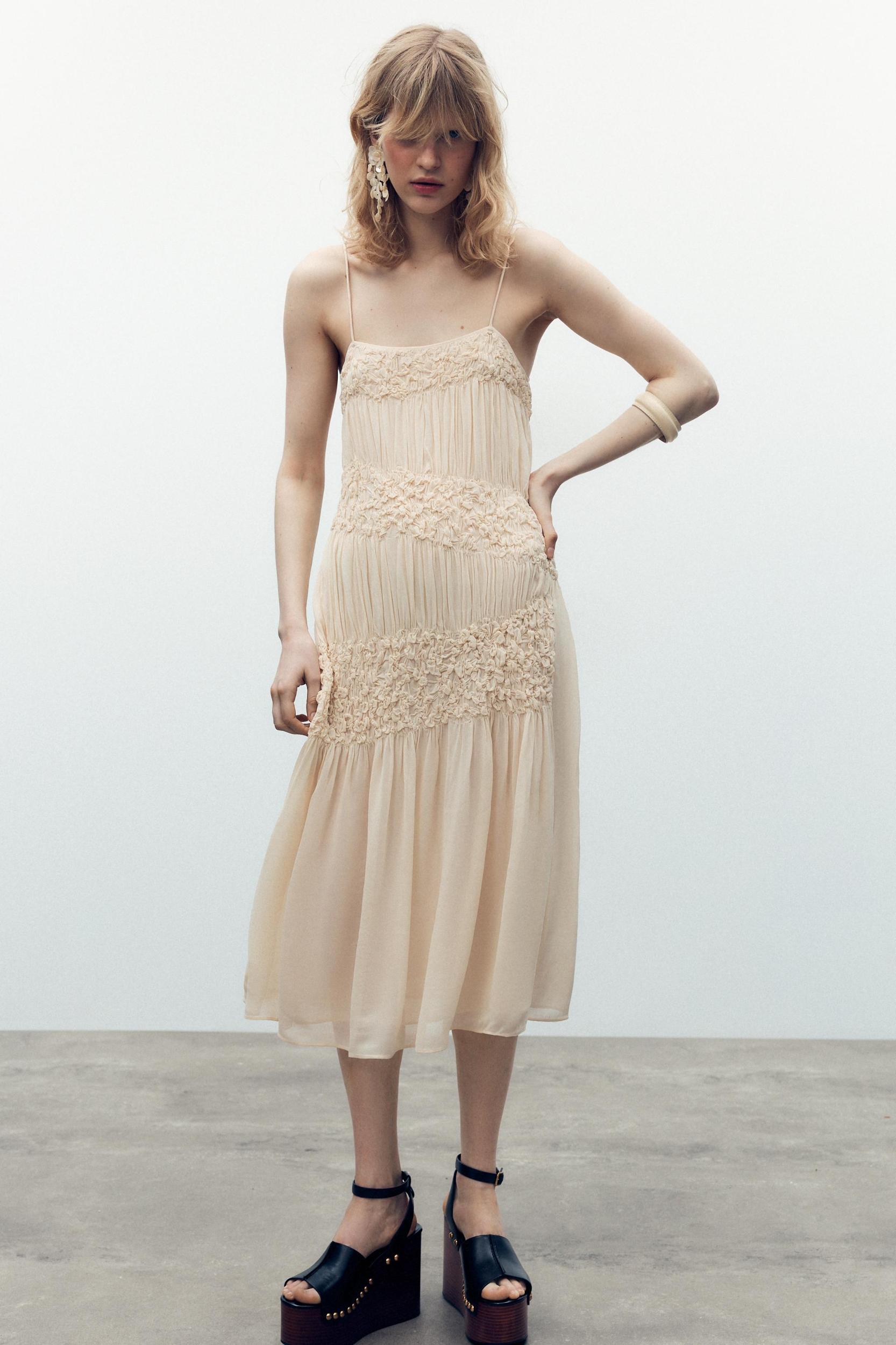 PLEATED STRAP DRESS Product Image