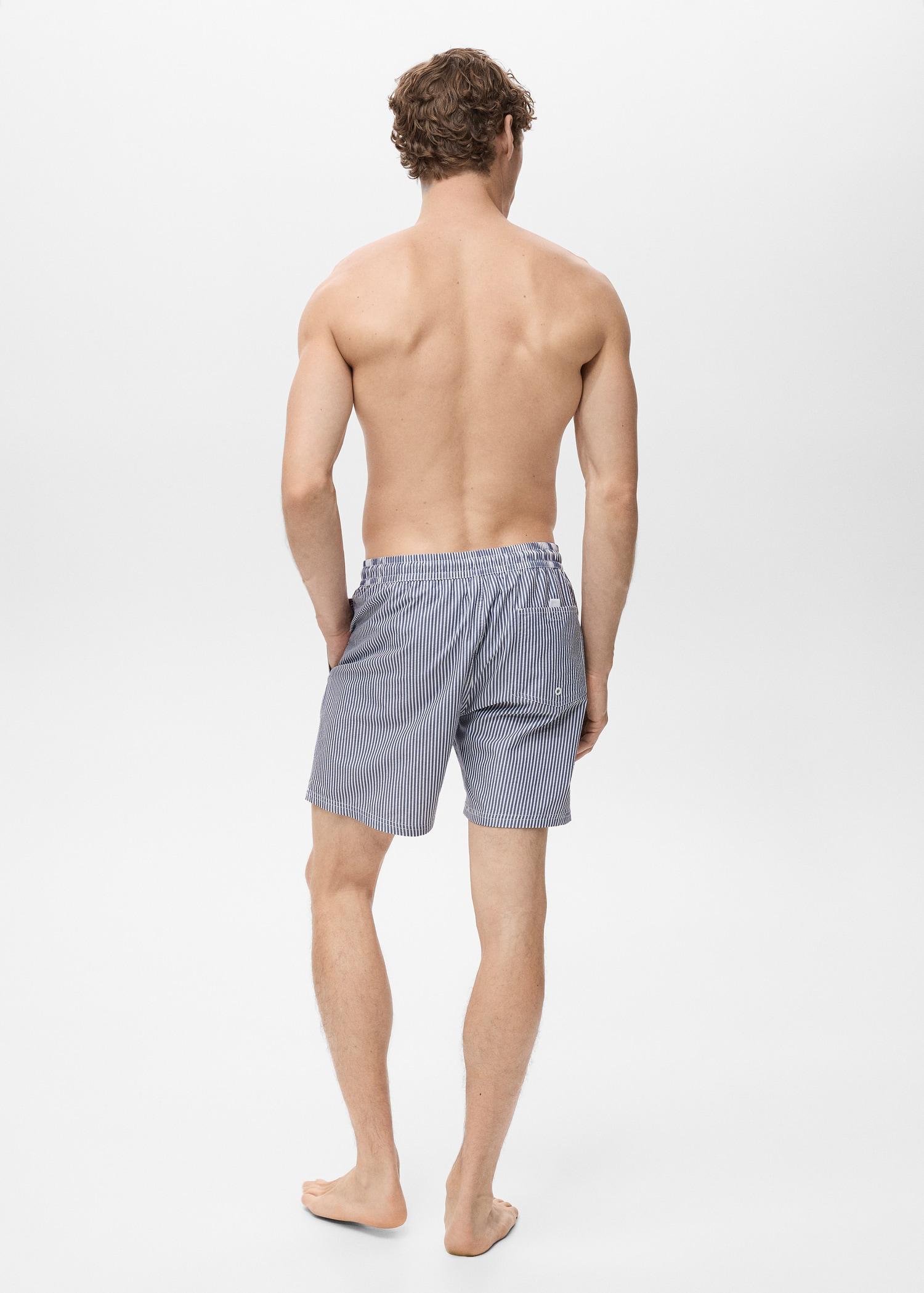 Seersucker swimming trunks - Men | MANGO USA Product Image