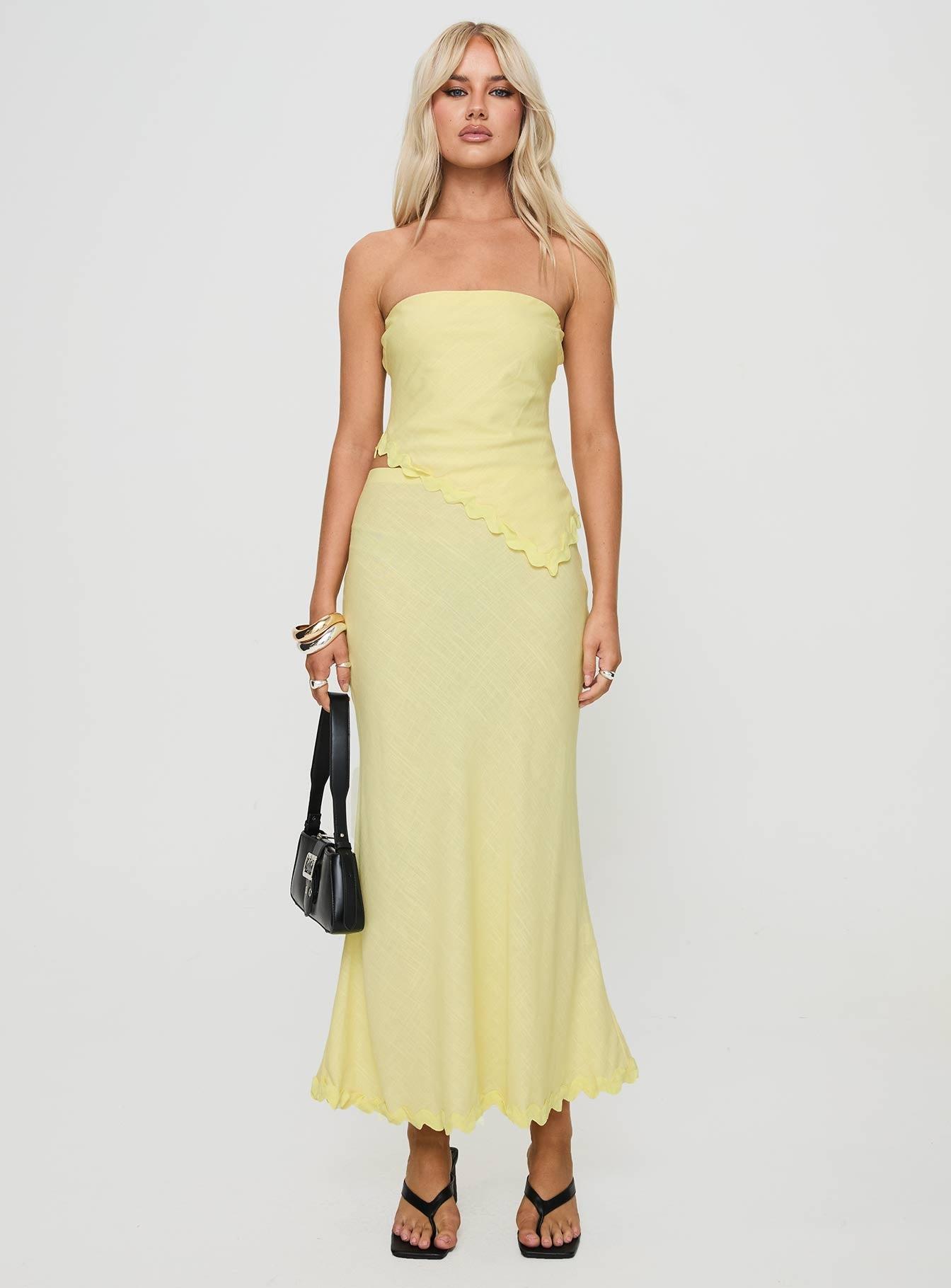 Silvershore Maxi Skirt Yellow Product Image