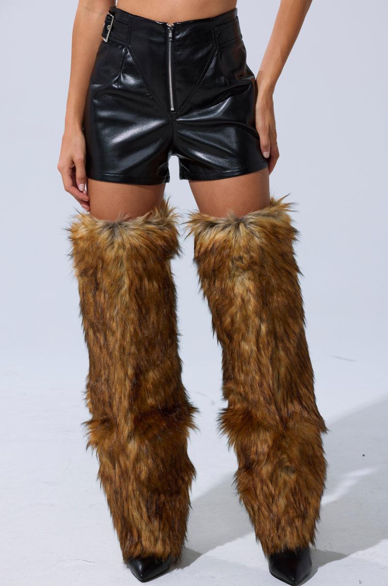 BUILD ME UP FAUX LEATHER SHORT Product Image