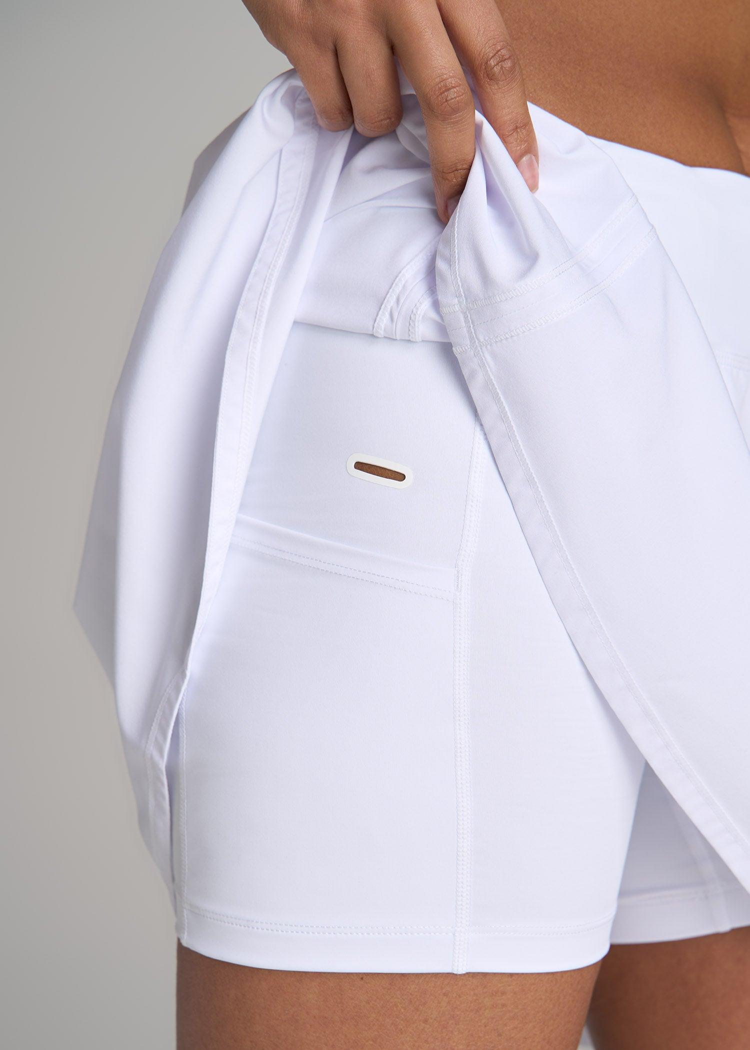 Athletic Skort for Tall Women in Bright White Female Product Image