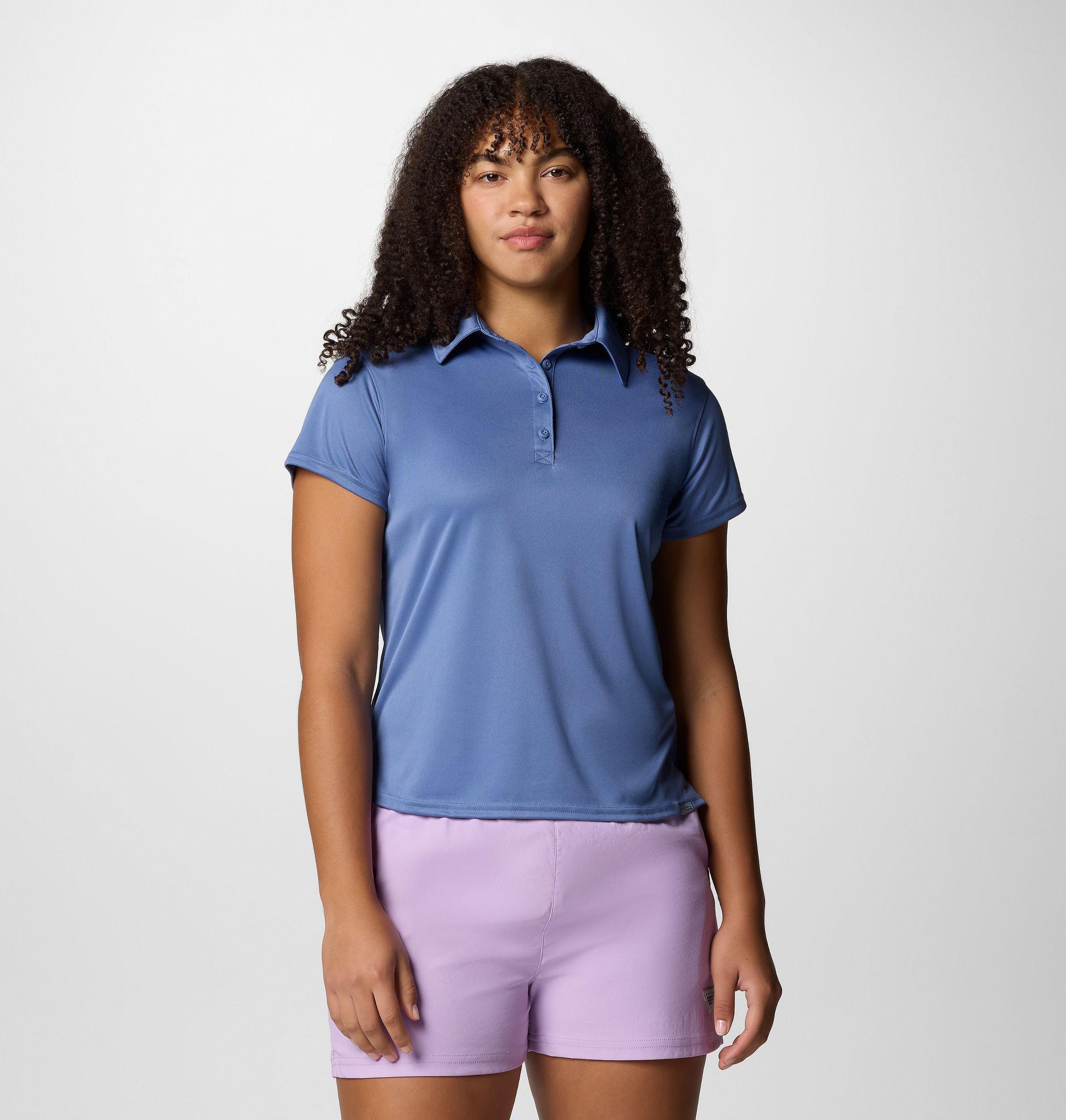 Columbia Womens PFG Tidal Tee Short Sleeve Polo- Product Image