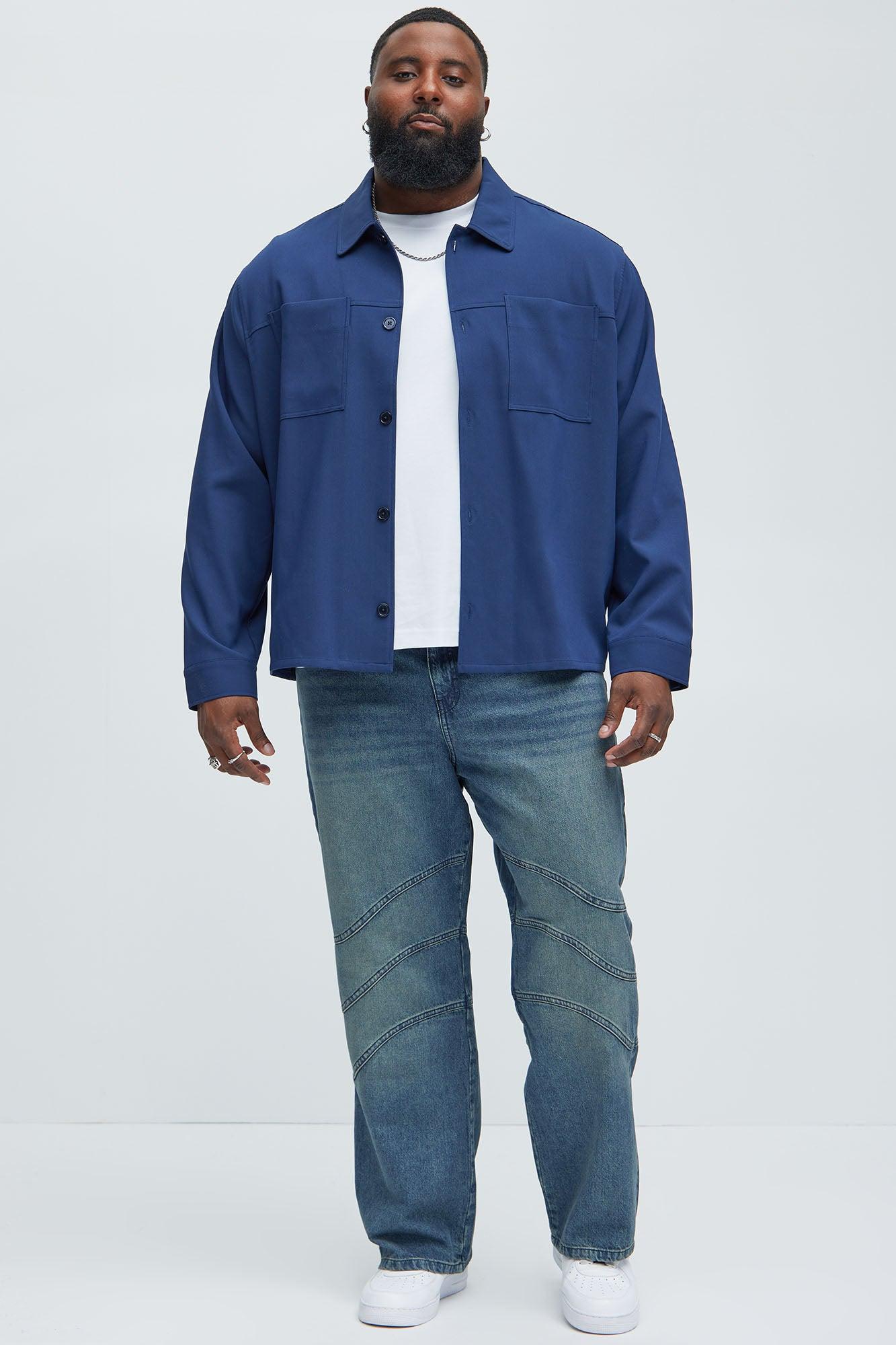 Taj Paneled Straight Jeans - Dark Wash Product Image