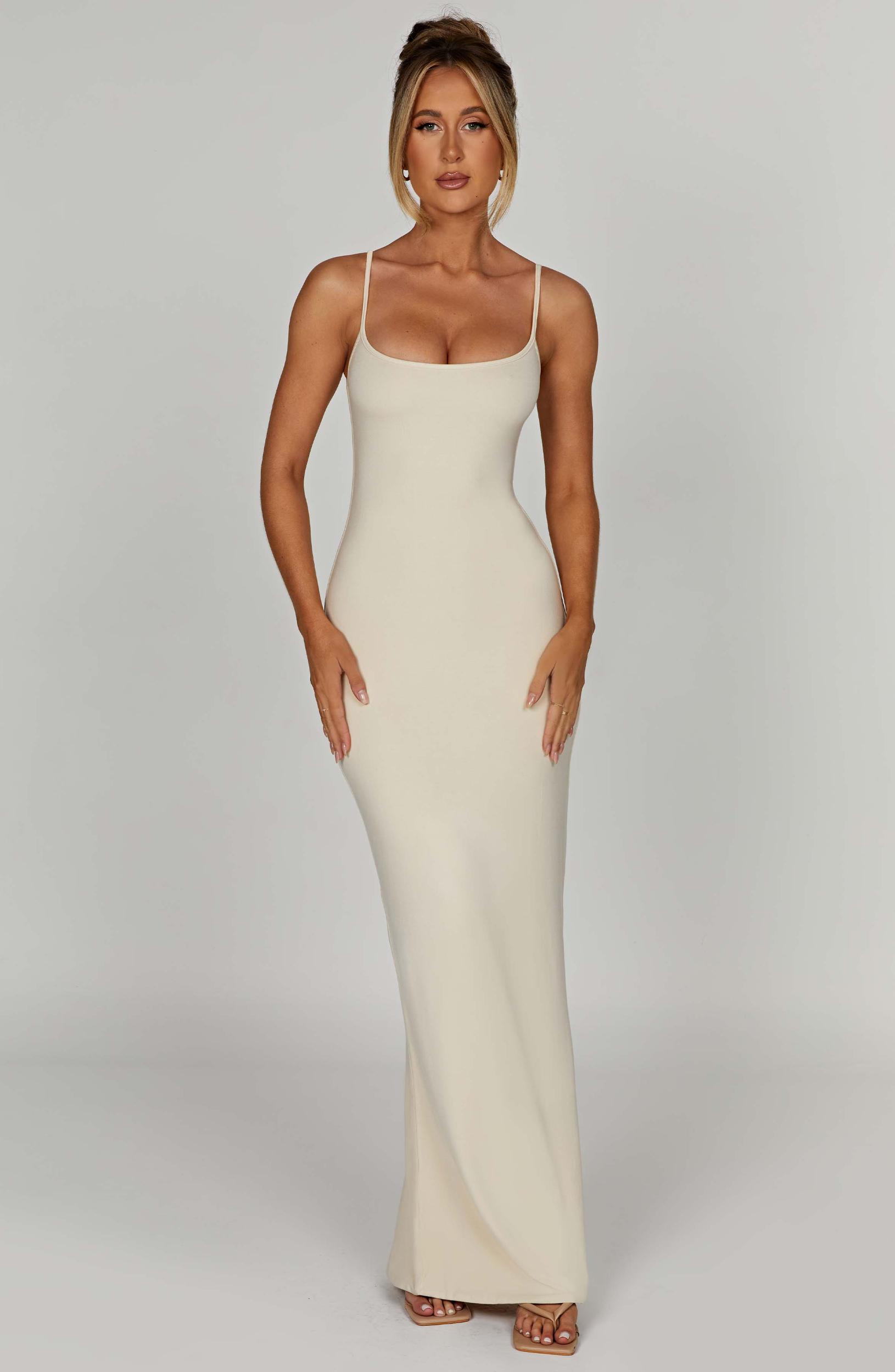 Saskia Maxi Dress - Cream Product Image