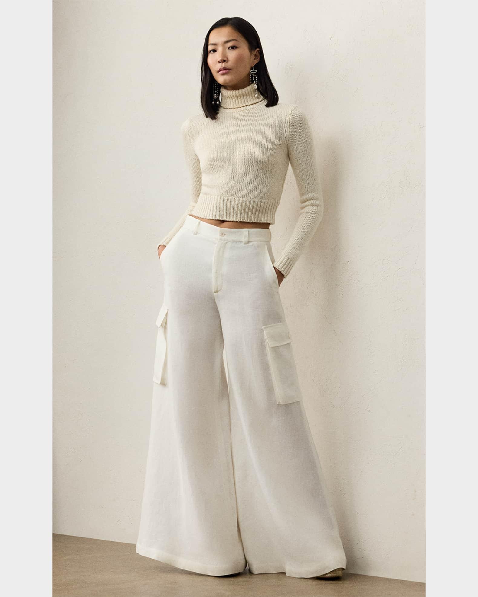 Carry Linen Wide-Leg Cargo Pants Product Image