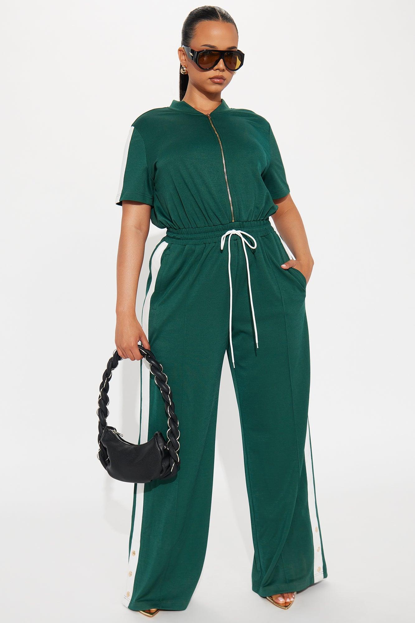 Lianna Short Sleeve Jumpsuit - Hunter Female Product Image