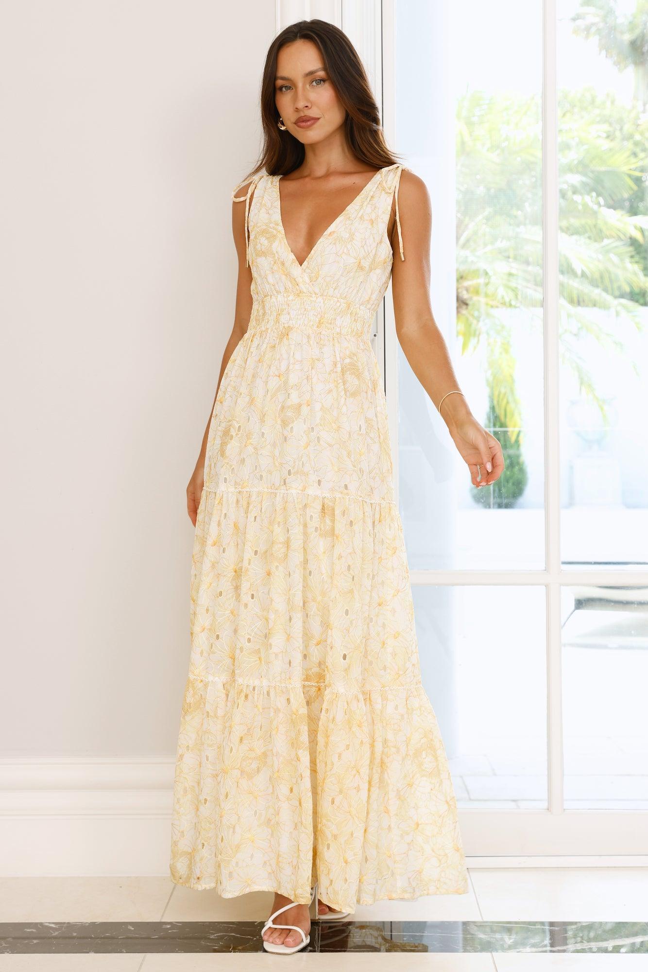 Sunshine Coast Maxi Dress Yellow Product Image
