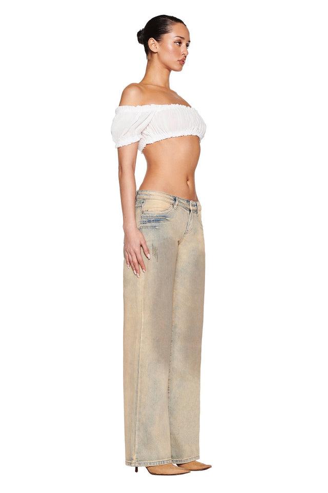 DYLAN JEAN - BEIGE : TAN WASH Product Image