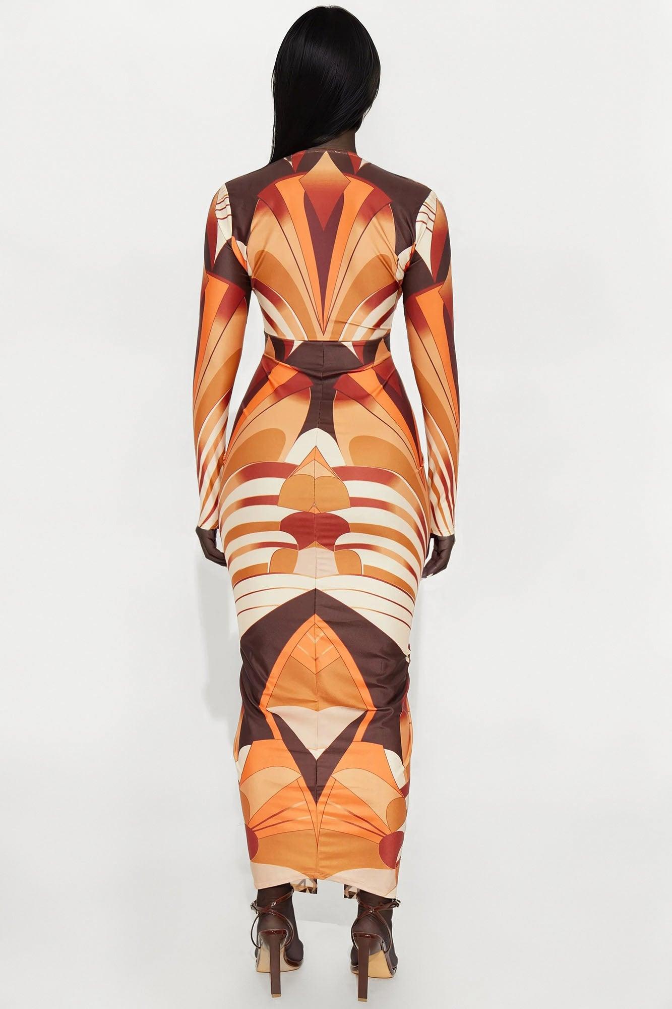 Camilla Maxi Dress - Brown/combo Female Product Image