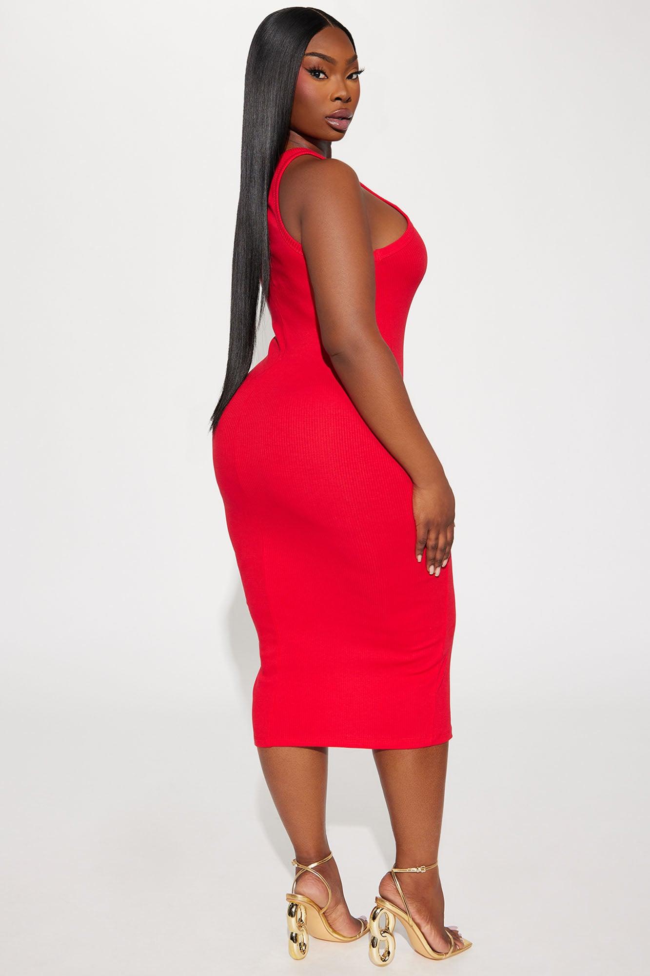 Mila Midi Dress - Red Product Image