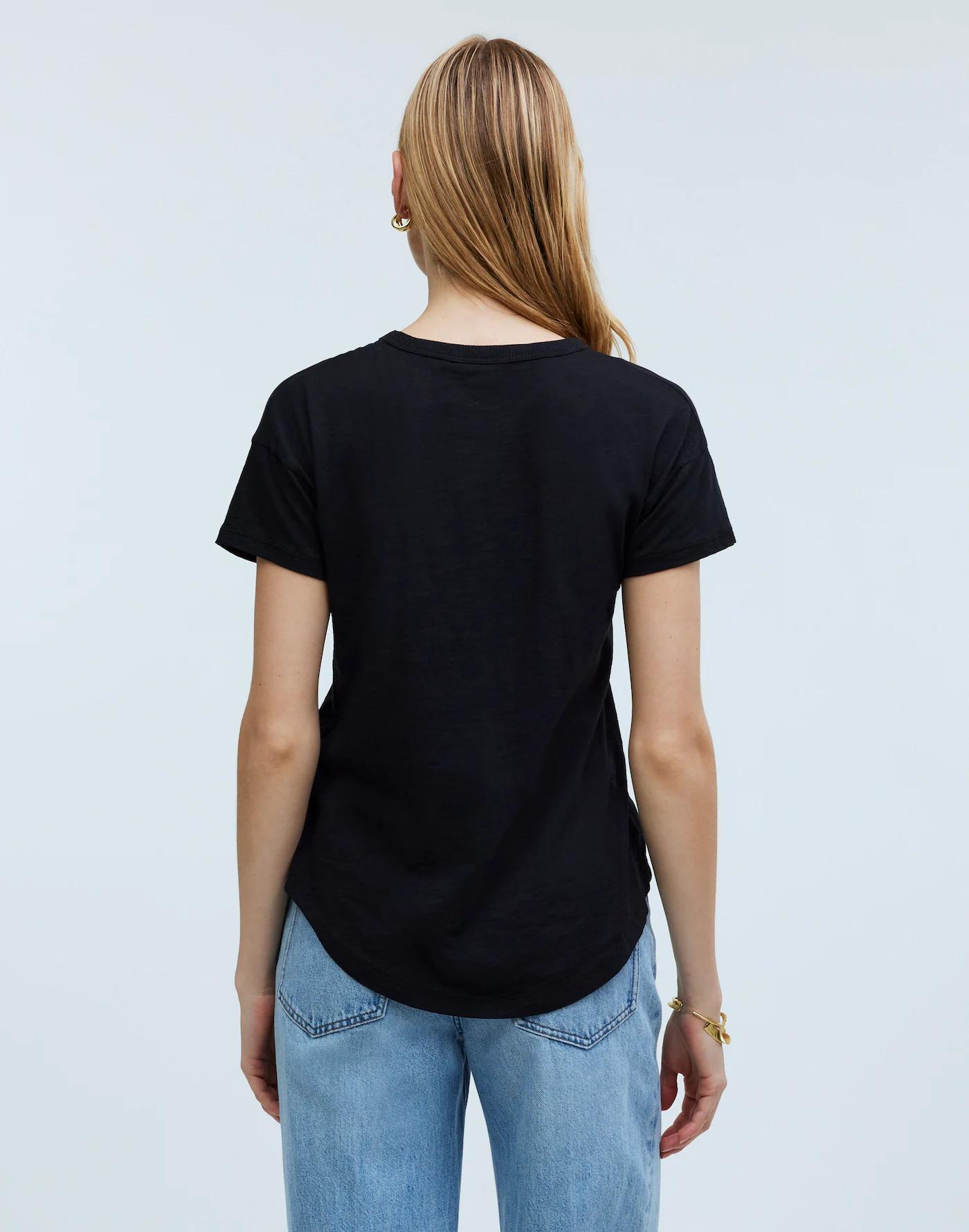 Dolman-Sleeve Crewneck Tee in Slub Product Image