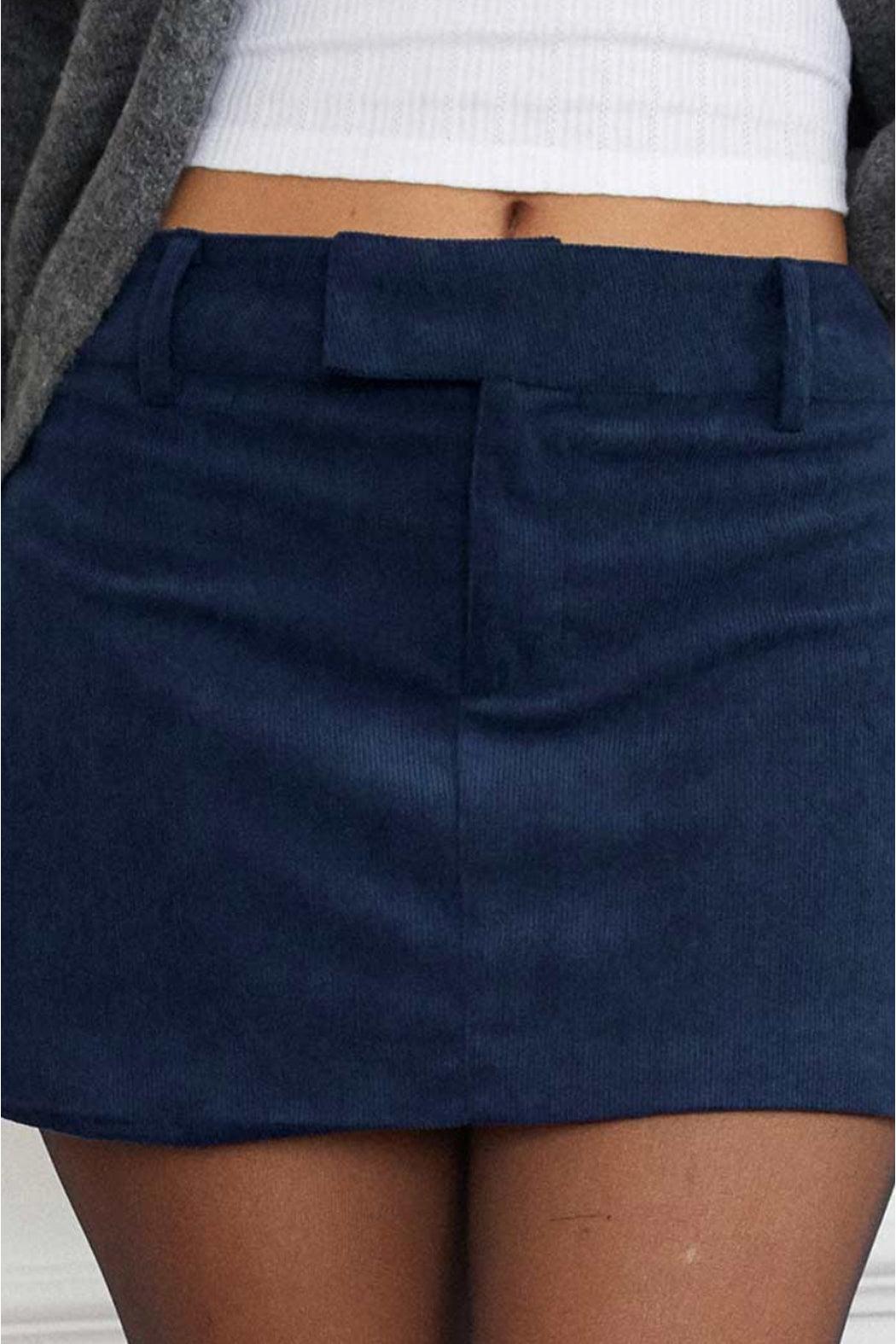 Nadya Cord Mini Skirt Product Image