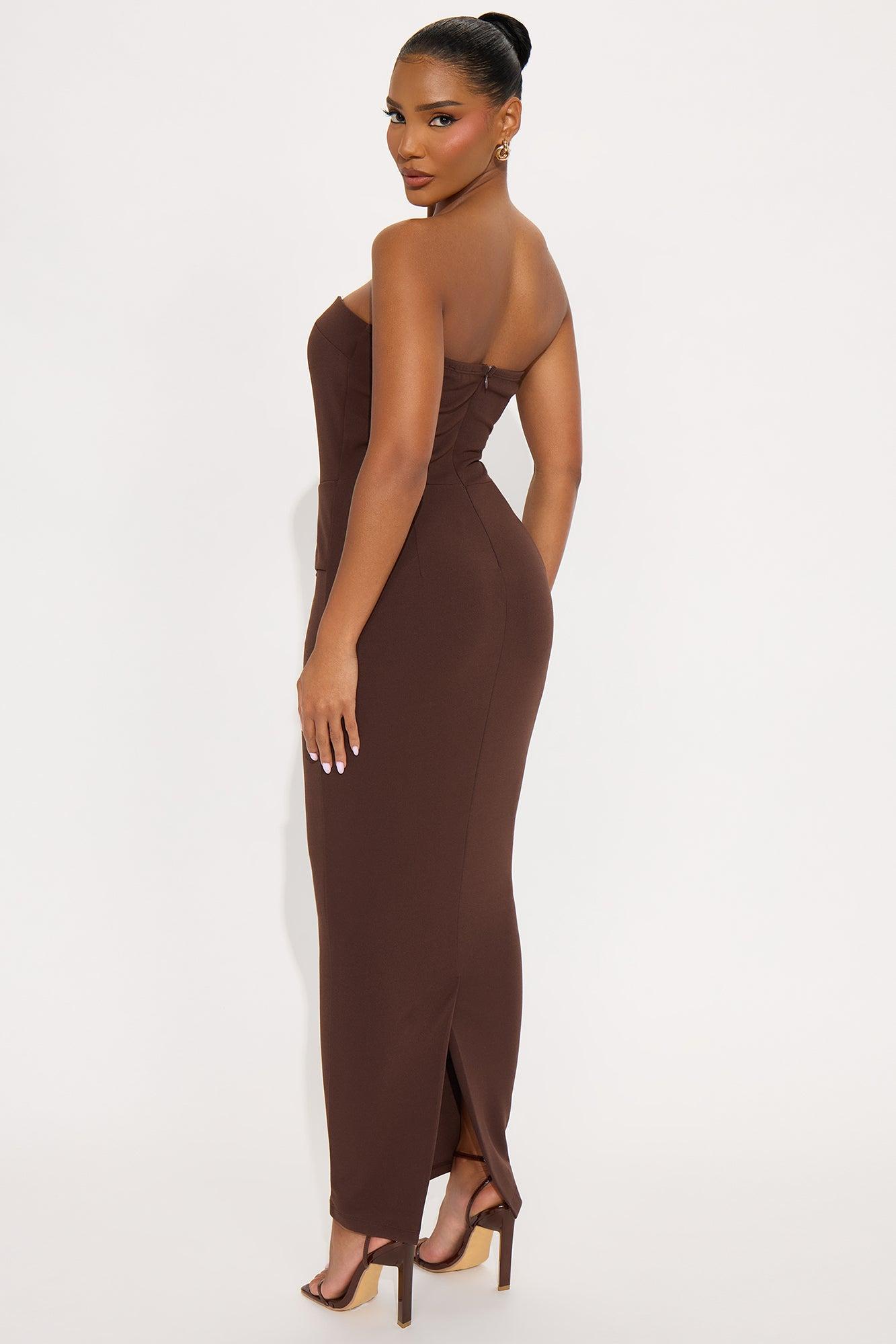 Persephone Maxi Dress - Brown Product Image
