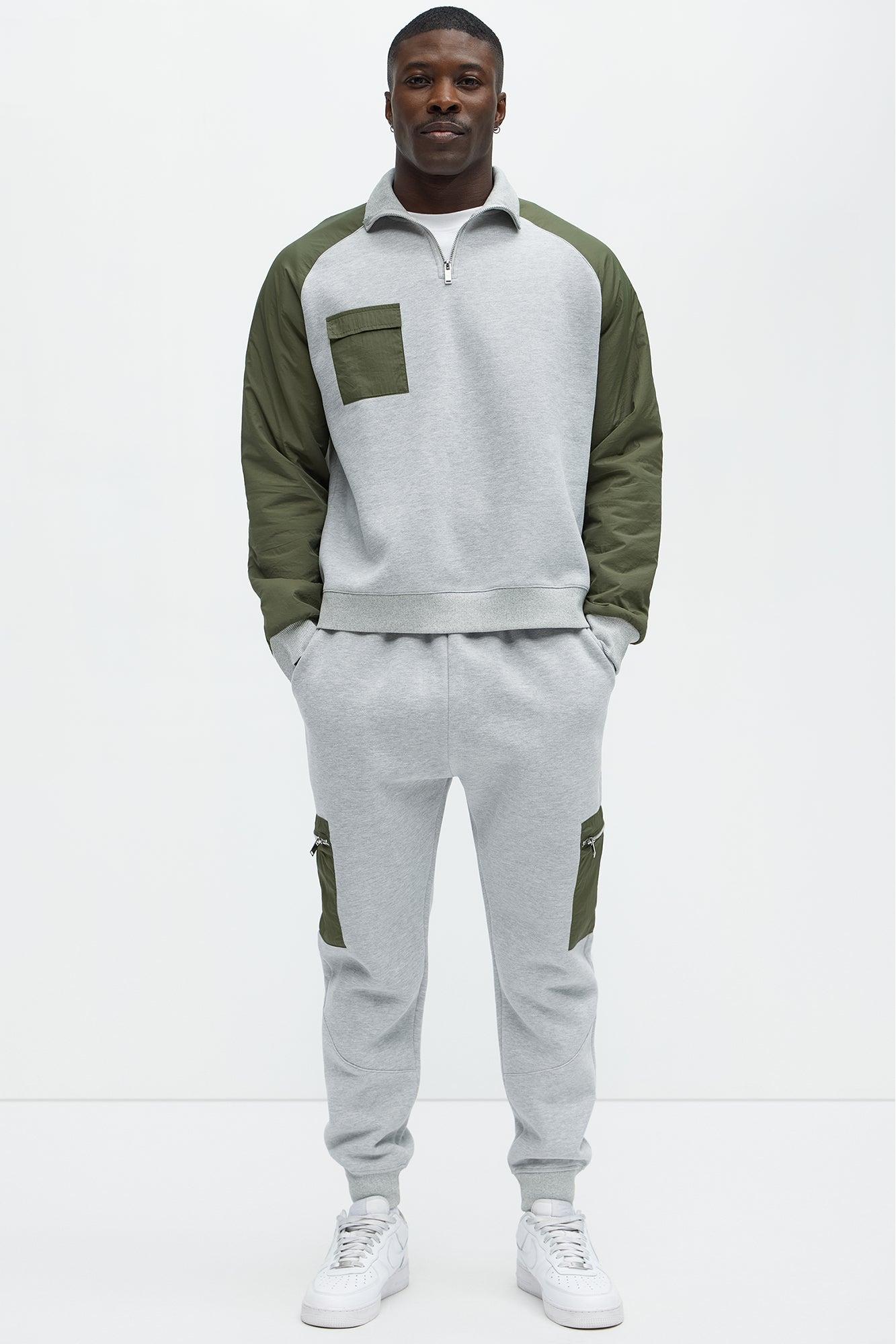 Going Quarter Zip Sweatshirt - Grey Product Image