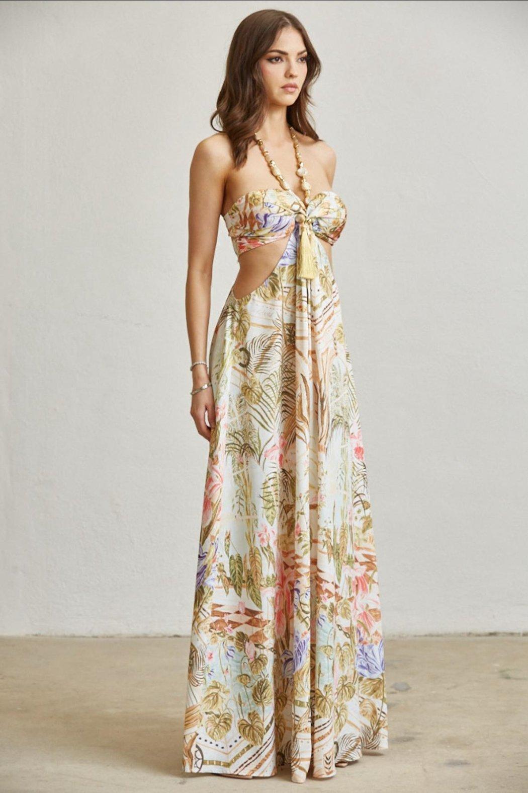 Floral Halter Dress Product Image