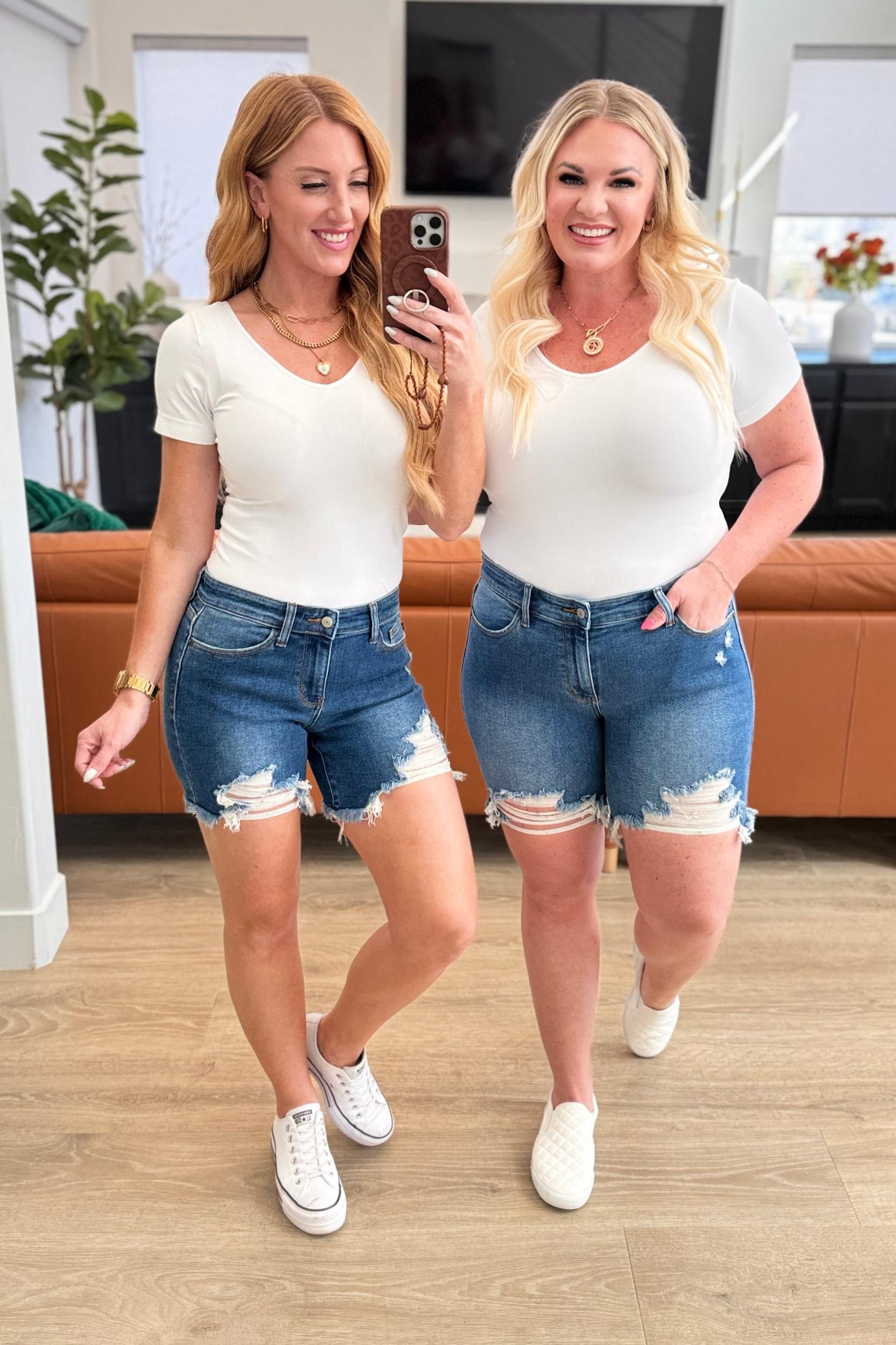 Bentli High Rise Side Tie Denim Skort in Black (Online Exclusive) Product Image