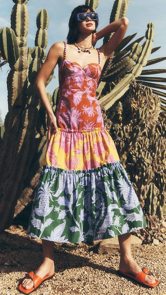 FARM Rio Tropical Swing Mix Midi Dress | Shopbop Product Image