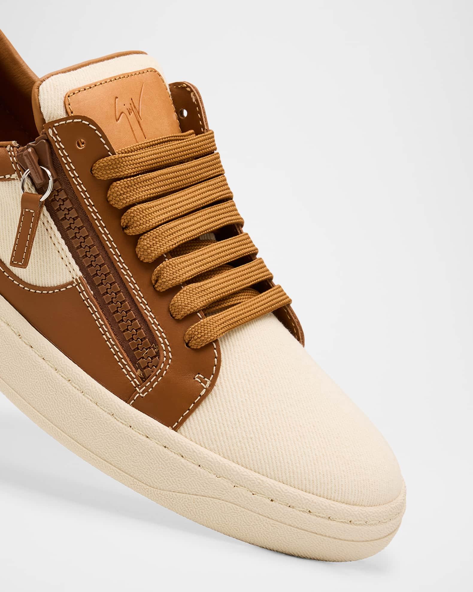 Men's Karmy Canvas and Leather Low-Top Sneakers Product Image