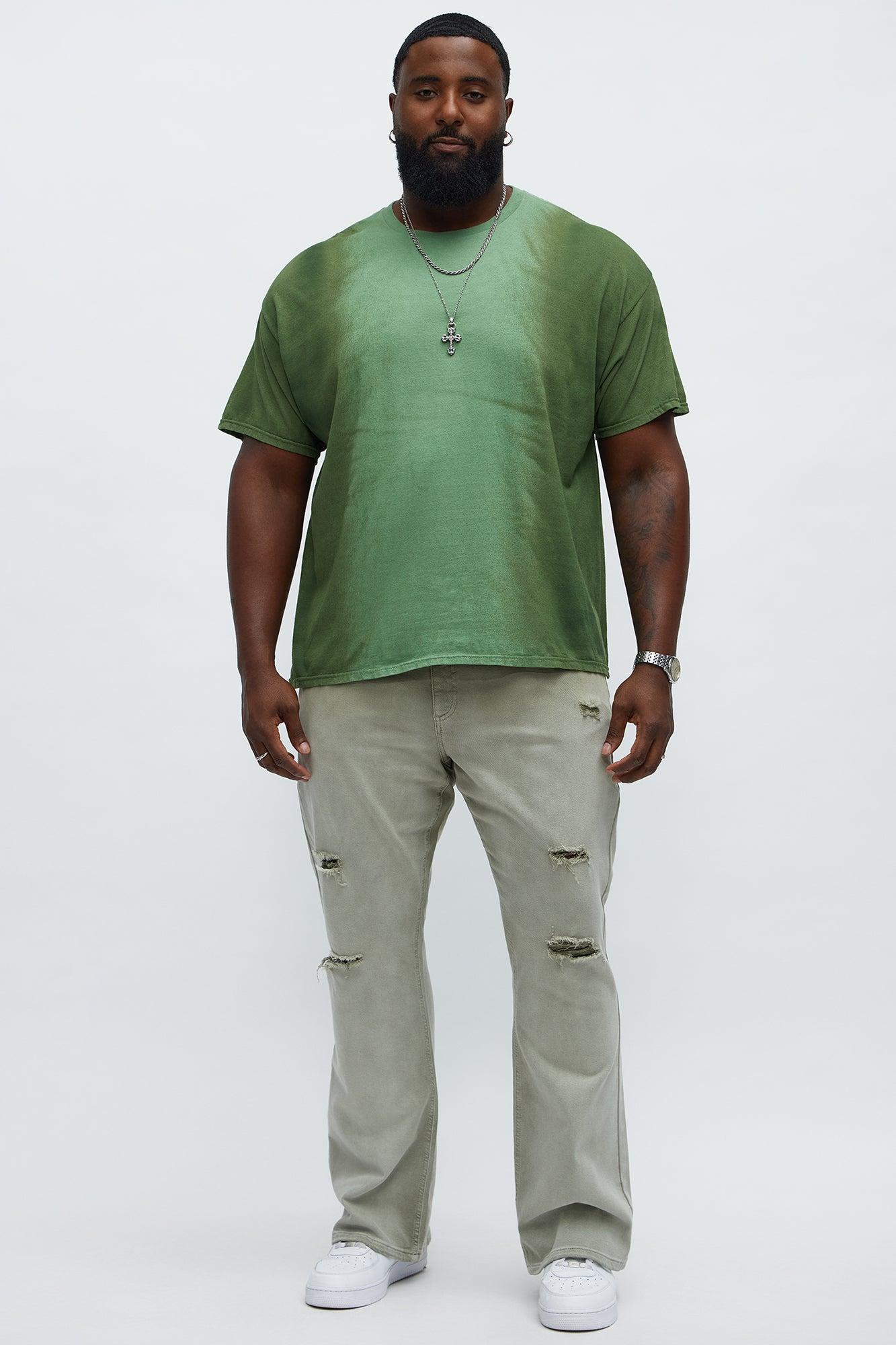 Gradient Wash Tee - Green Male Product Image